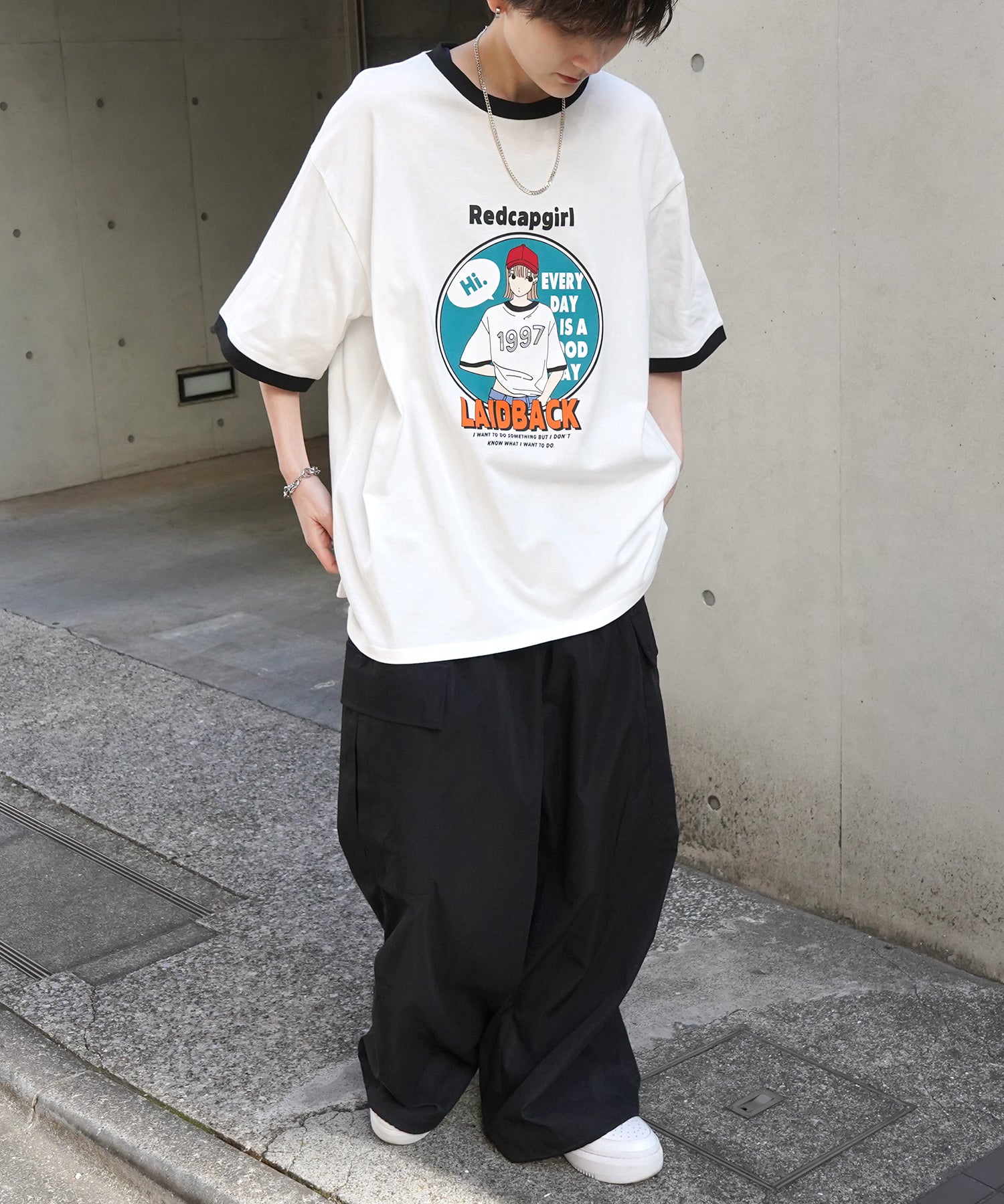 25SS【RED CAP GIRL】リンガー ビッグシルエット 半袖Tシャツ