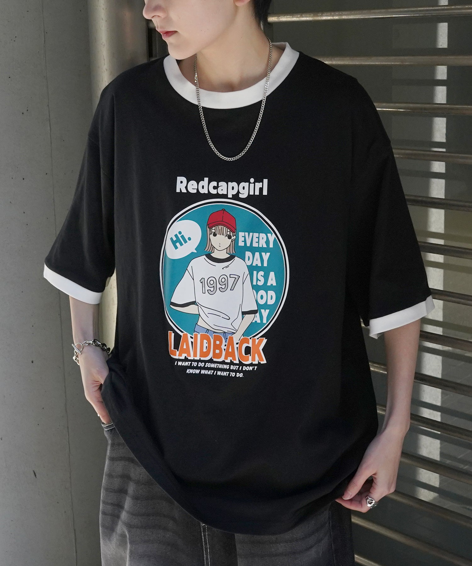 25SS【RED CAP GIRL】リンガー ビッグシルエット 半袖Tシャツ