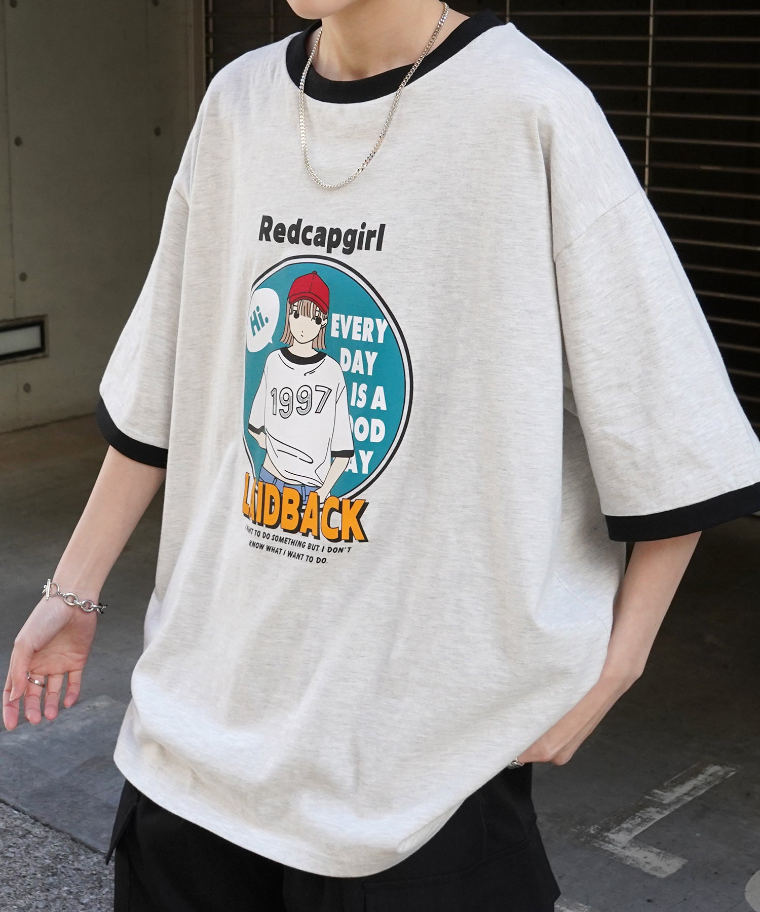 25SS【RED CAP GIRL】リンガー ビッグシルエット 半袖Tシャツ