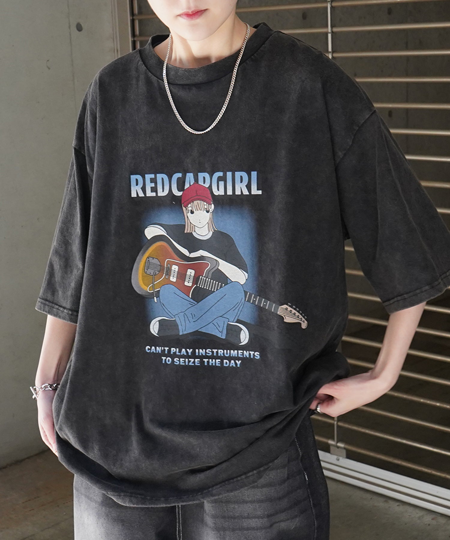 【RED CAP GIRL】25SS レトロ ヴィンテージライク ピグメント加工 ビッグシルエットTシャツ