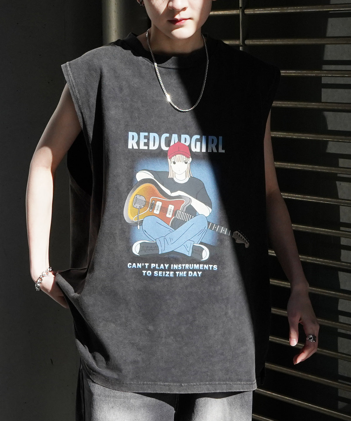 【RED CAP GIRL】25SS レトロ ヴィンテージライク ピグメント加工 ビッグシルエットノースリーブ カットソー