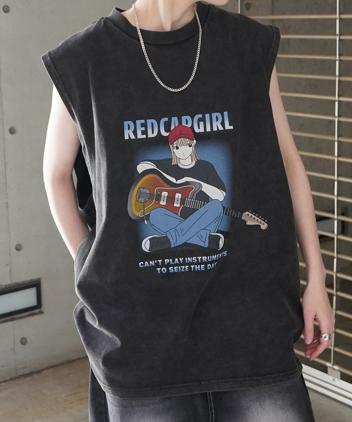 【RED CAP GIRL】25SS レトロ ヴィンテージライク ピグメント加工 ビッグシルエットノースリーブ カットソー