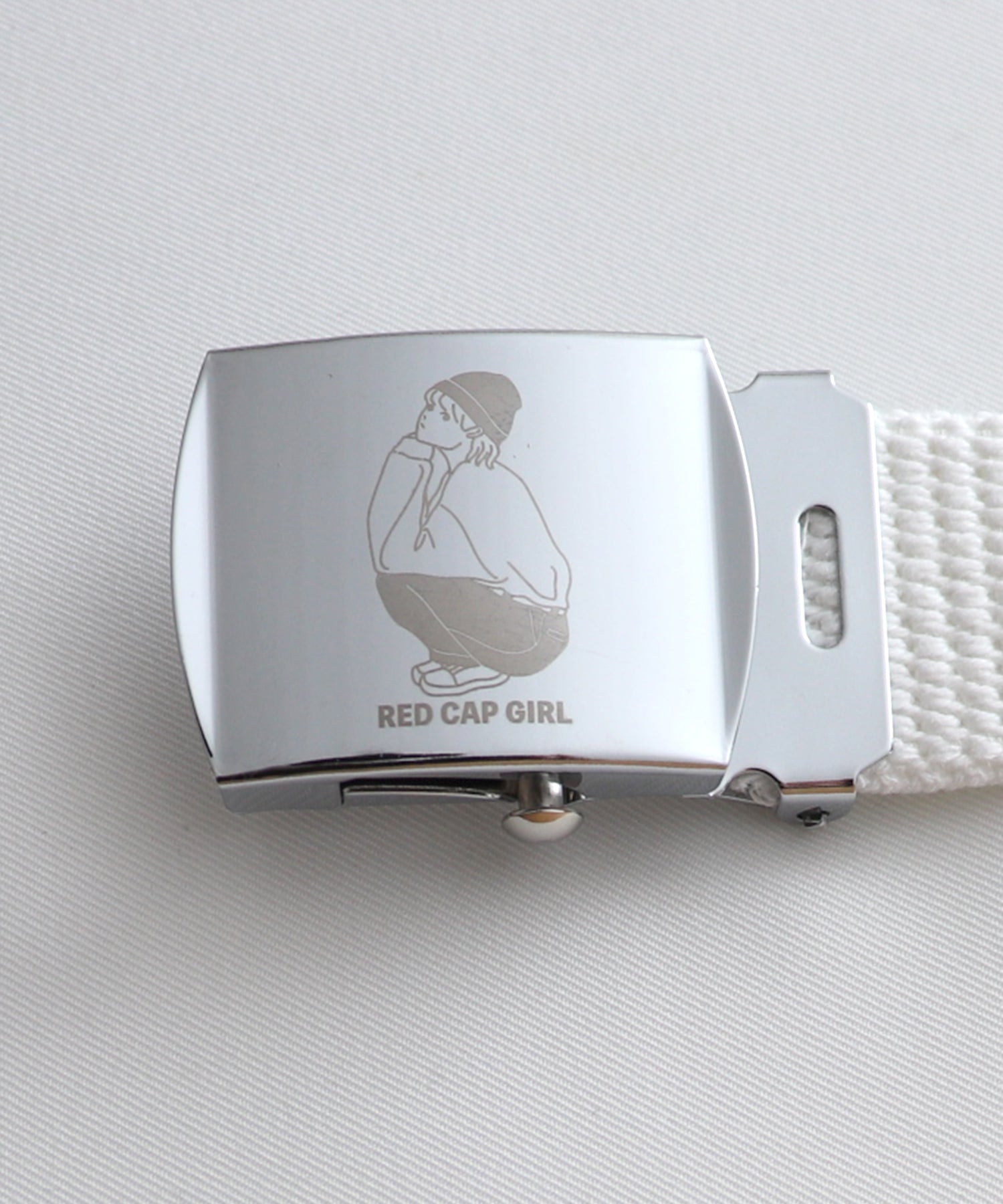 【RED CAP GIRL】25SS 無地 / ライン ロゴデザインタグ ロングガチャベルト