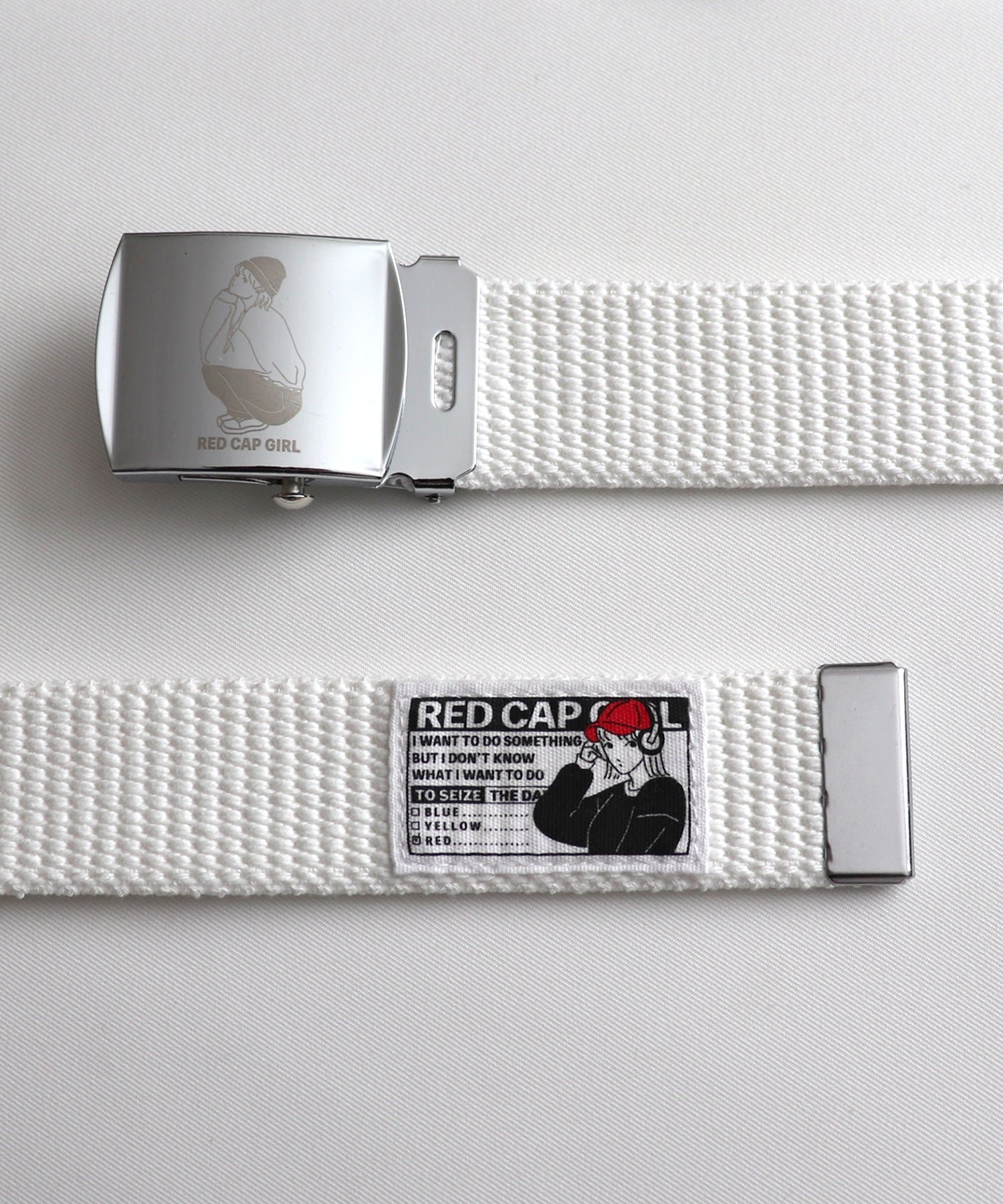 【RED CAP GIRL】25SS 無地 / ライン ロゴデザインタグ ロングガチャベルト
