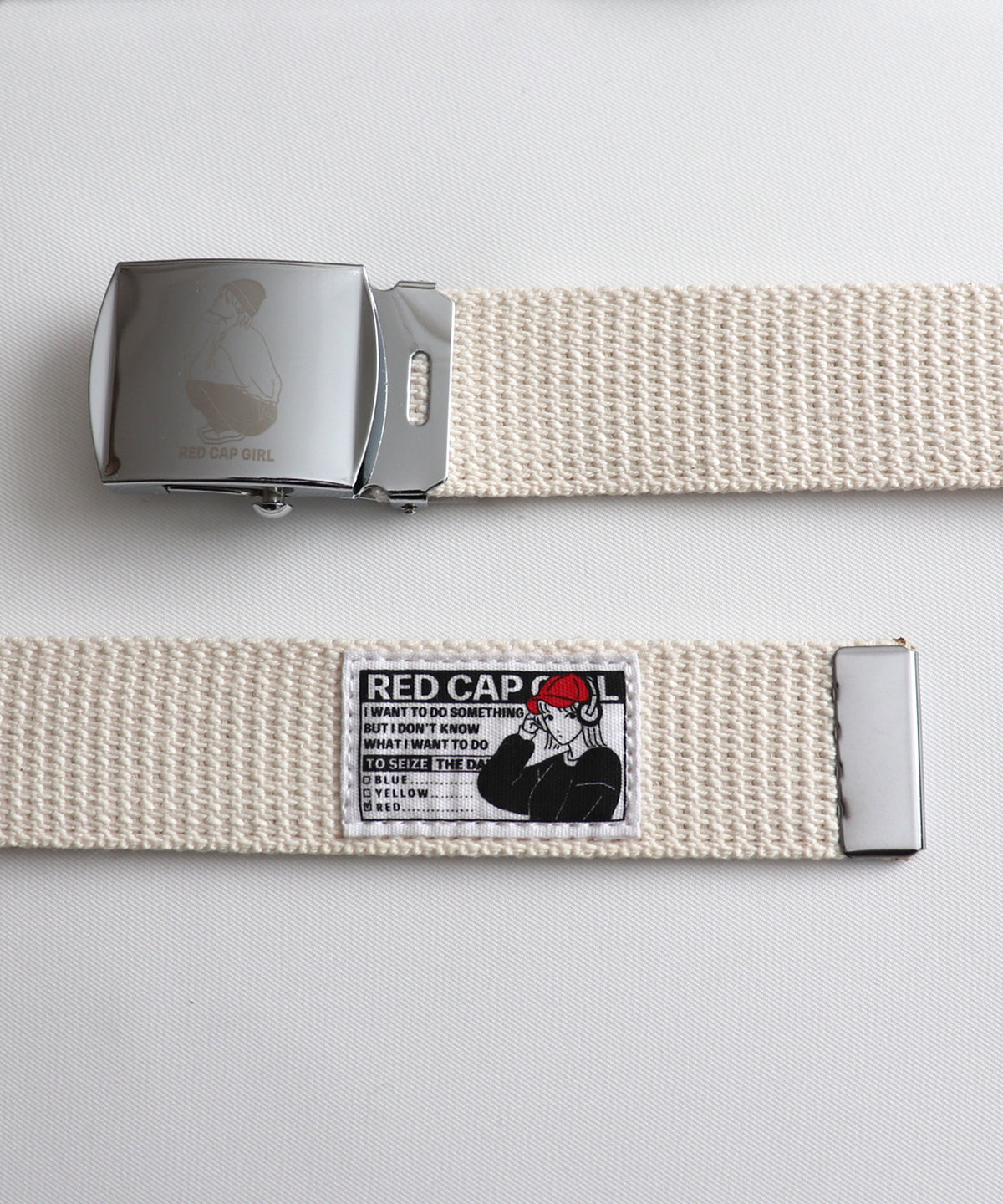 【RED CAP GIRL】25SS 無地 / ライン ロゴデザインタグ ロングガチャベルト