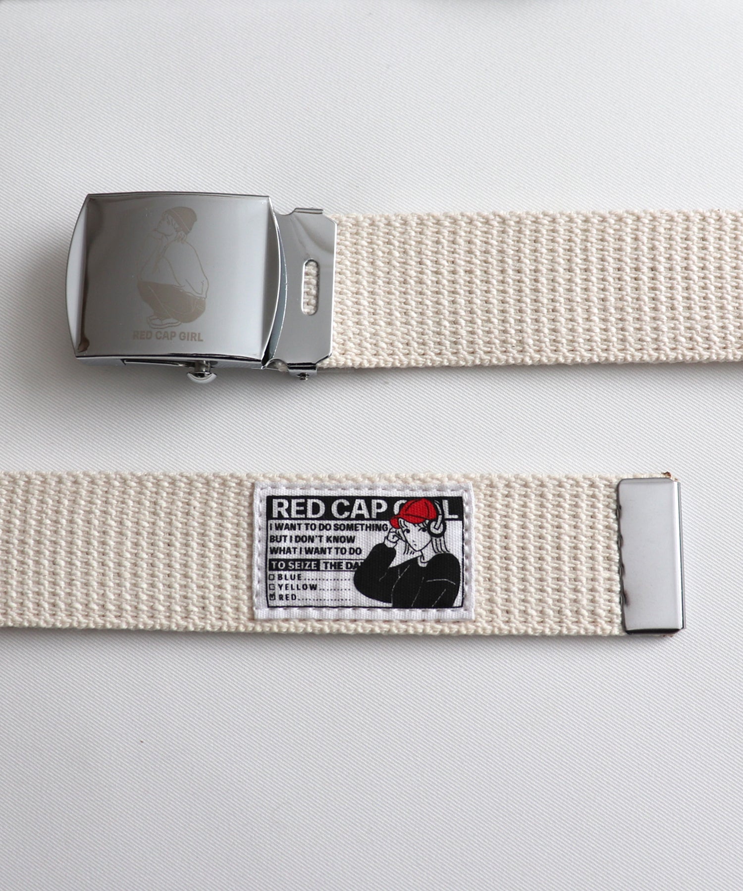 【RED CAP GIRL】25SS 無地 / ライン ロゴデザインタグ ロングガチャベルト