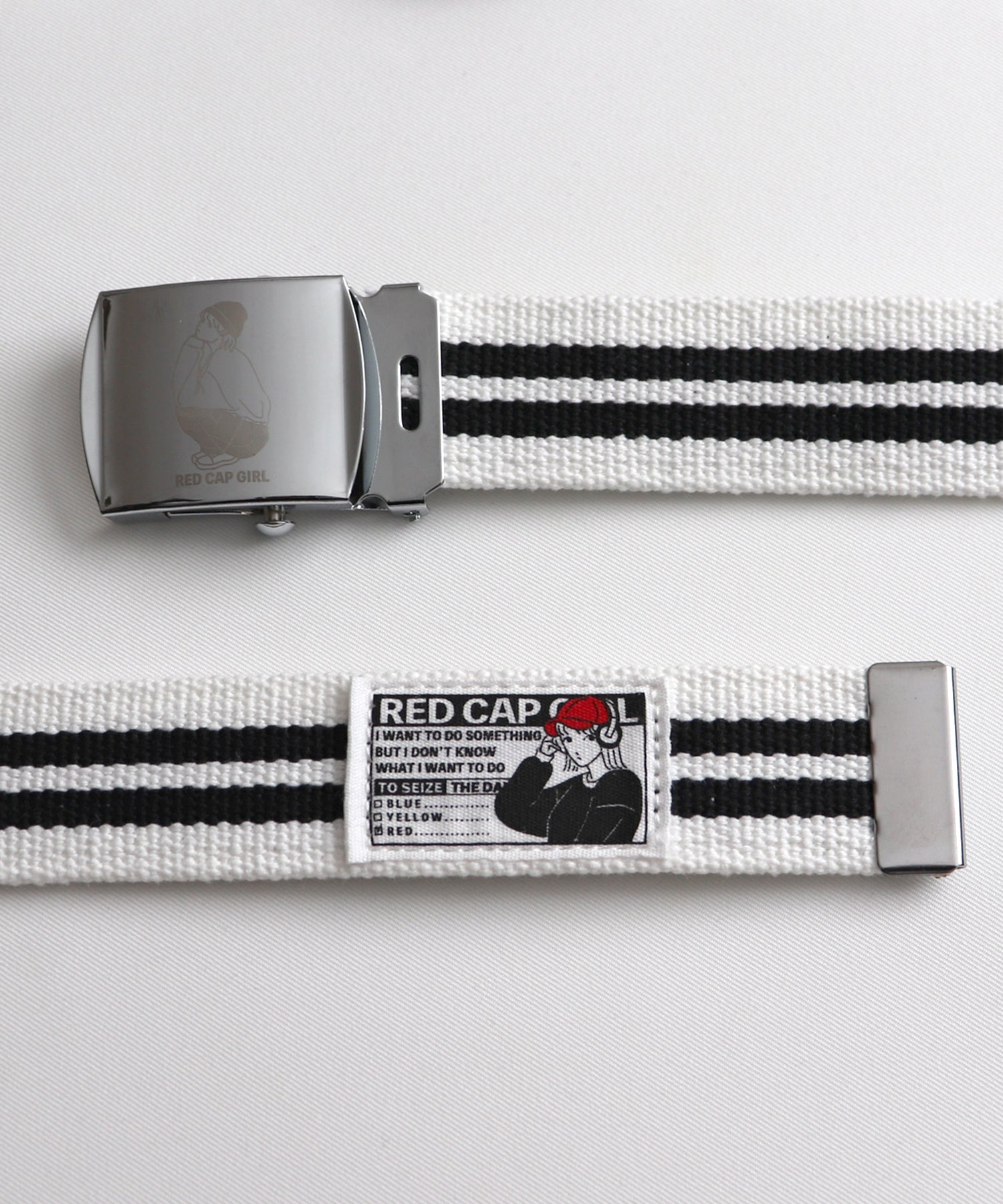 【RED CAP GIRL】25SS 無地 / ライン ロゴデザインタグ ロングガチャベルト
