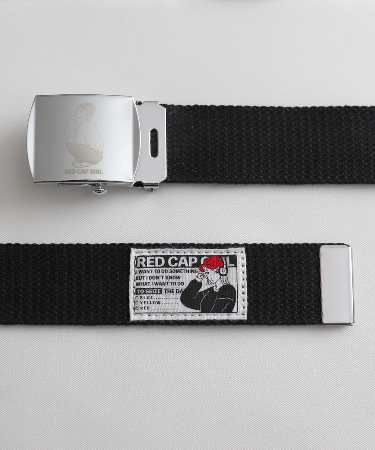 【RED CAP GIRL】25SS 無地 / ライン ロゴデザインタグ ロングガチャベルト