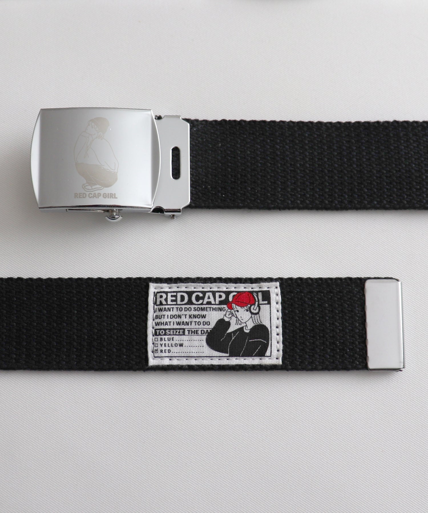 【RED CAP GIRL】25SS 無地 / ライン ロゴデザインタグ ロングガチャベルト
