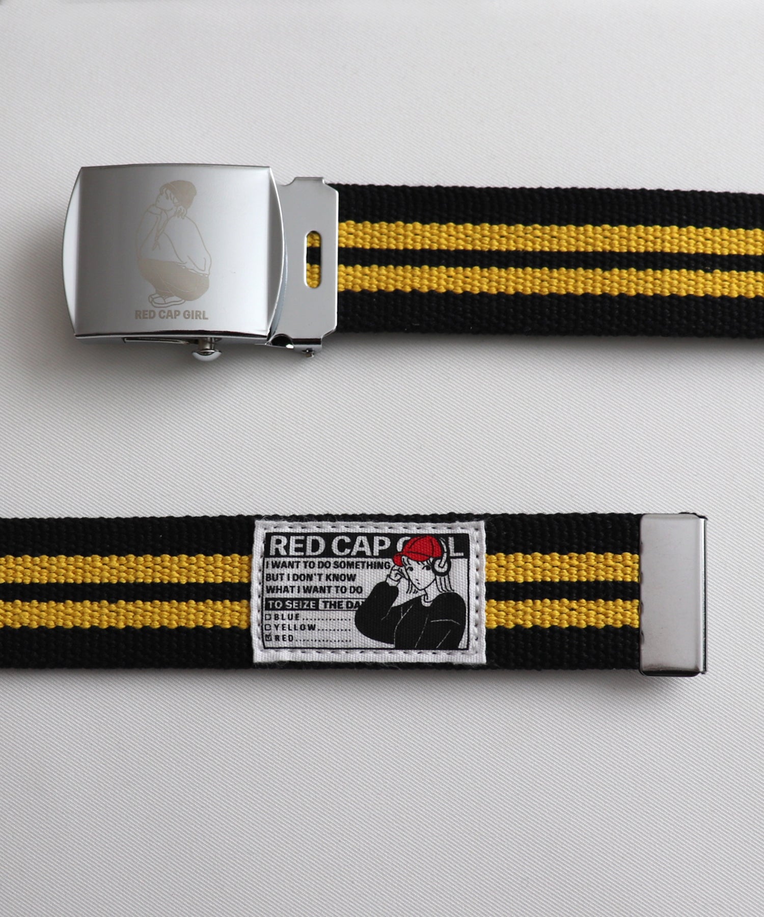 【RED CAP GIRL】25SS 無地 / ライン ロゴデザインタグ ロングガチャベルト