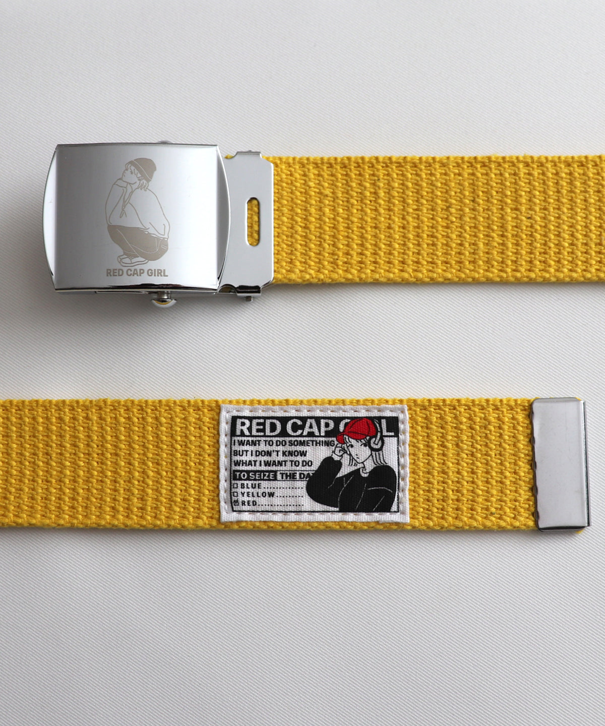 【RED CAP GIRL】25SS 無地 / ライン ロゴデザインタグ ロングガチャベルト