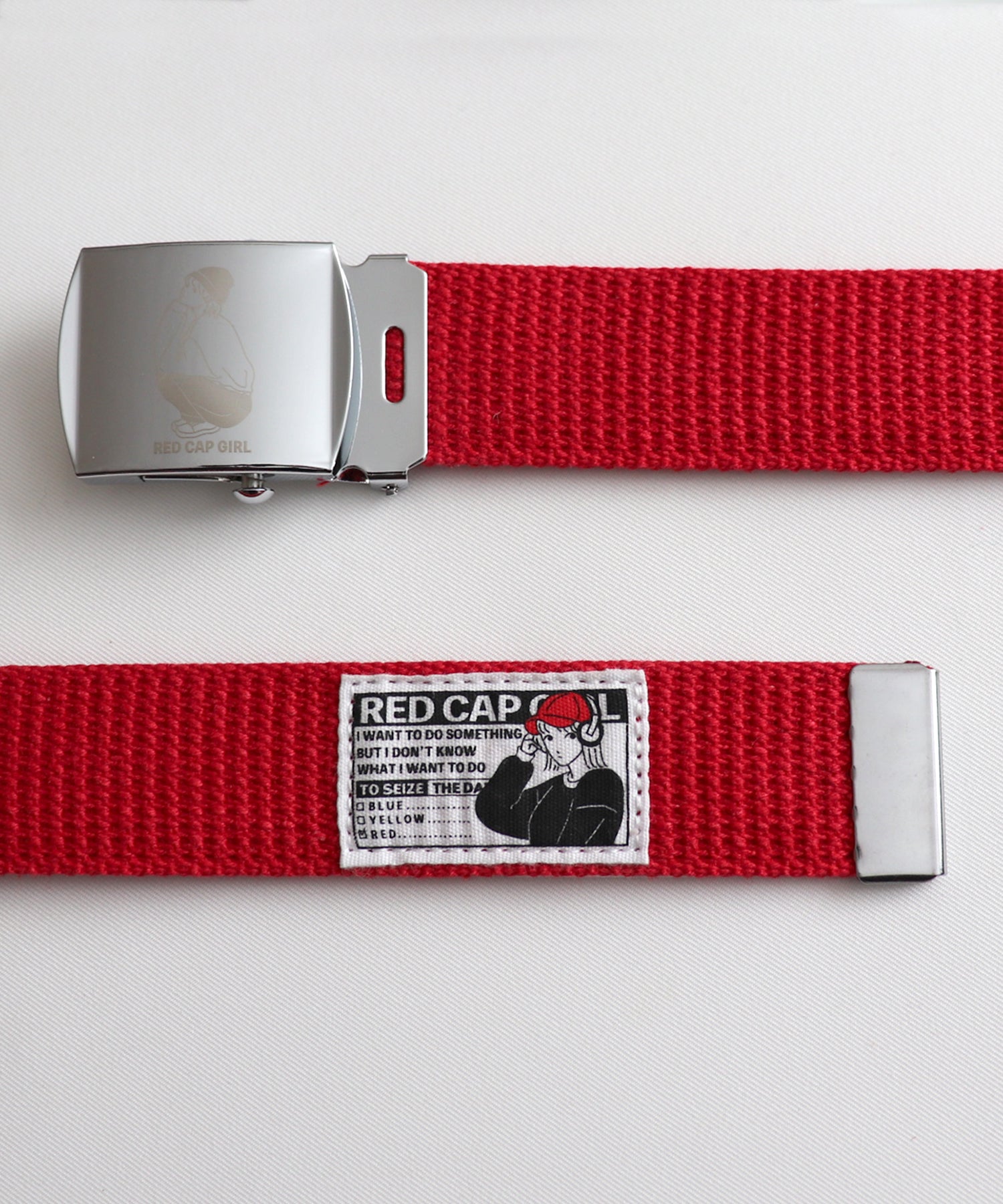 【RED CAP GIRL】25SS 無地 / ライン ロゴデザインタグ ロングガチャベルト