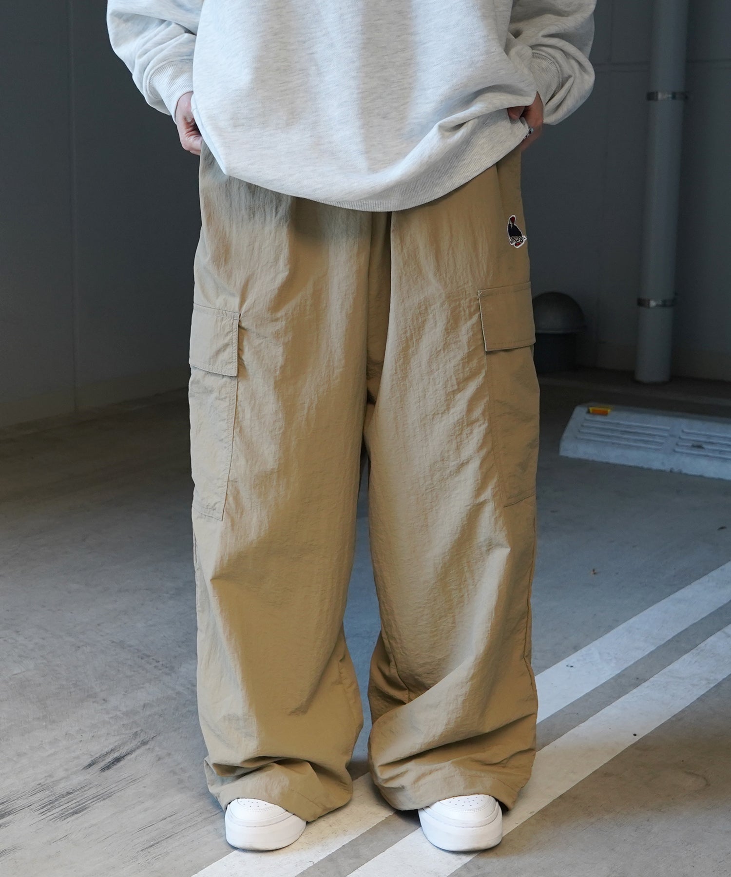 【RED CAP GIRL】セットアップ対応 ワイドポケット 裾ドローコード ワイドカーゴパンツ