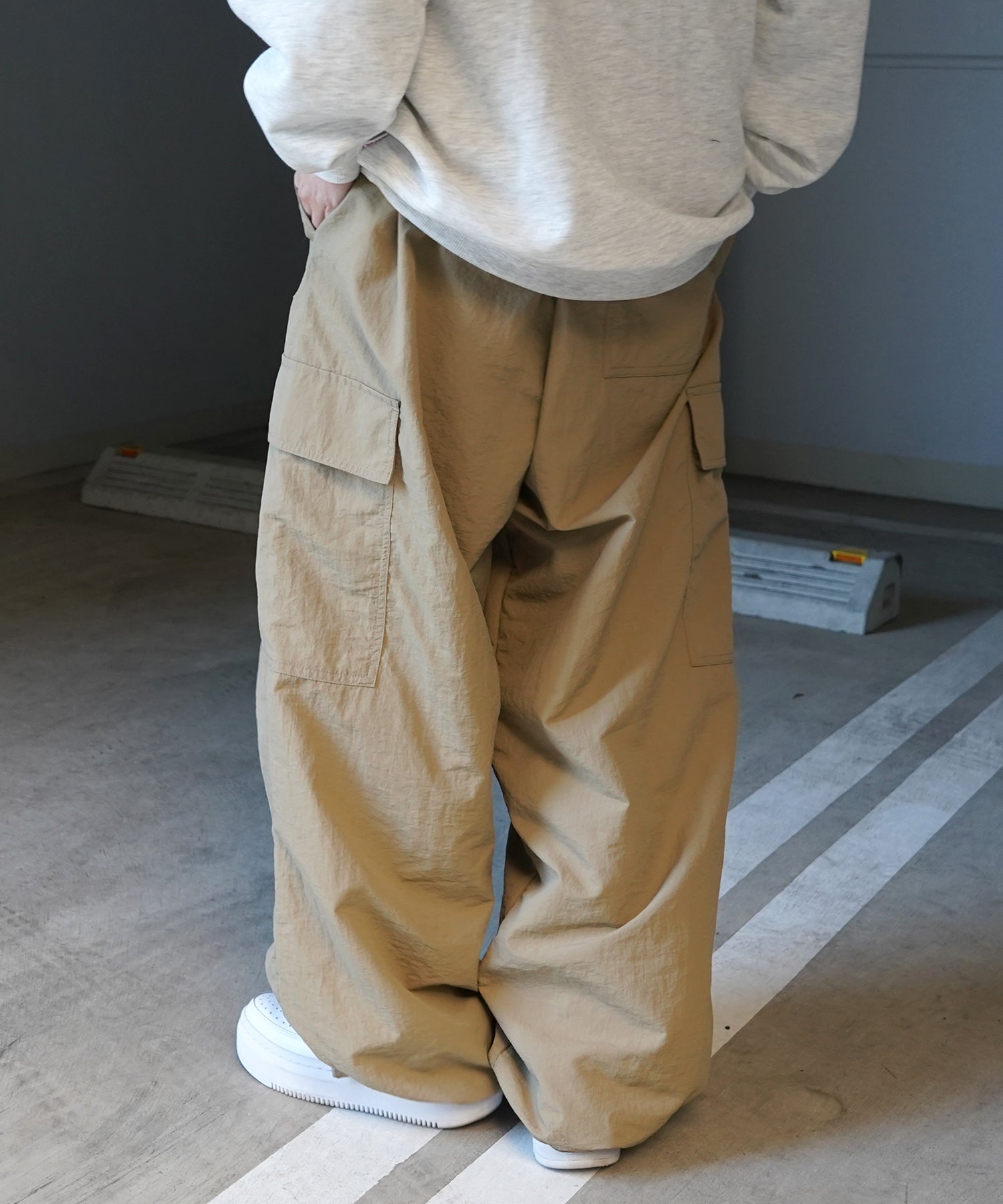 【RED CAP GIRL】セットアップ対応 ワイドポケット 裾ドローコード ワイドカーゴパンツ