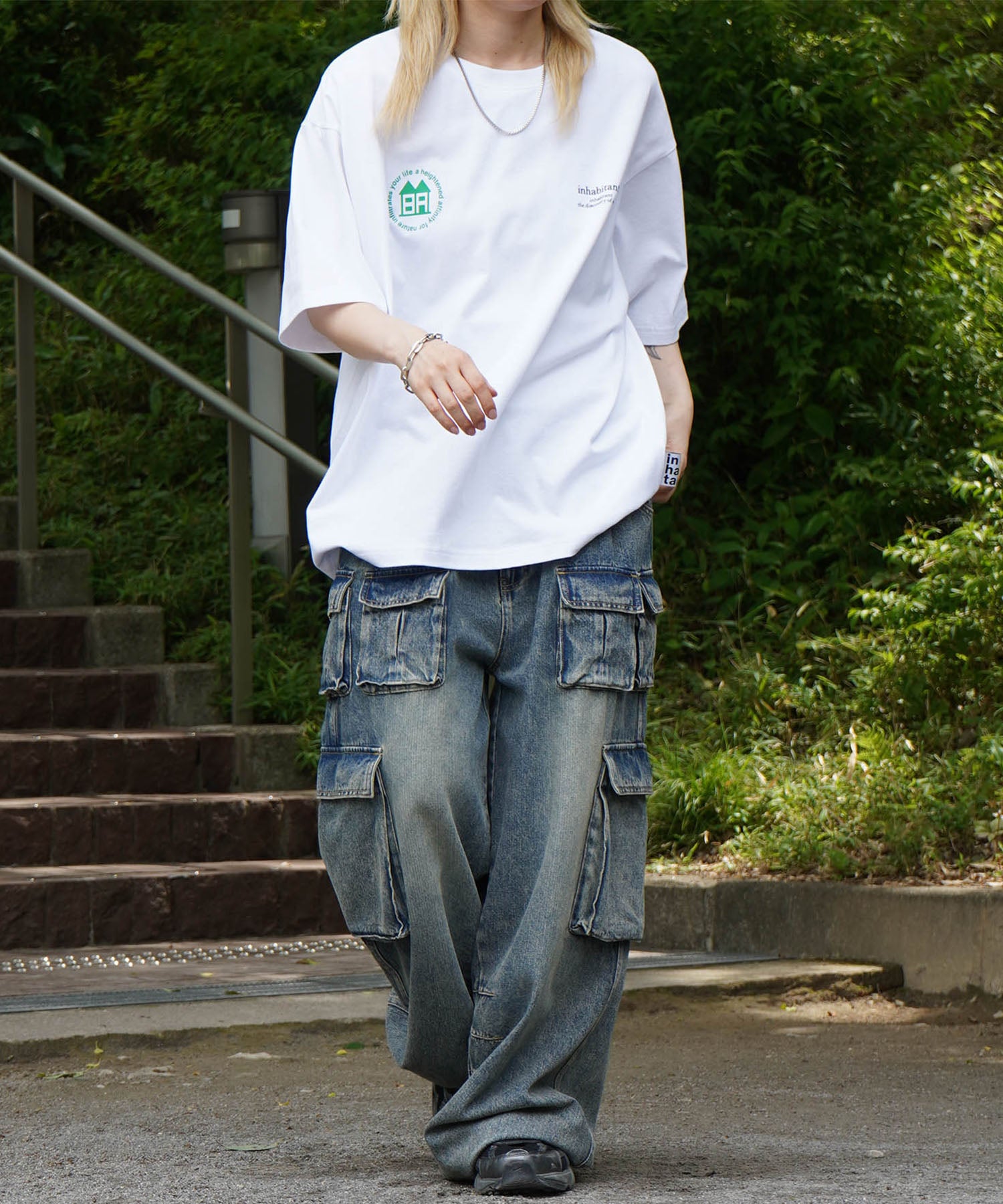 25SS【INHABITANT】ビッグシルエット バックプリント半袖Tシャツ
