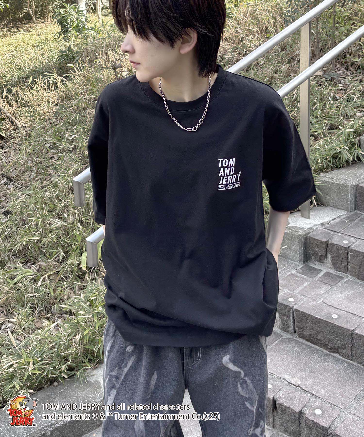 25SS【TOM&JERRY / トムとジェリー】トム ビッグシルエットバックプリントTシャツ