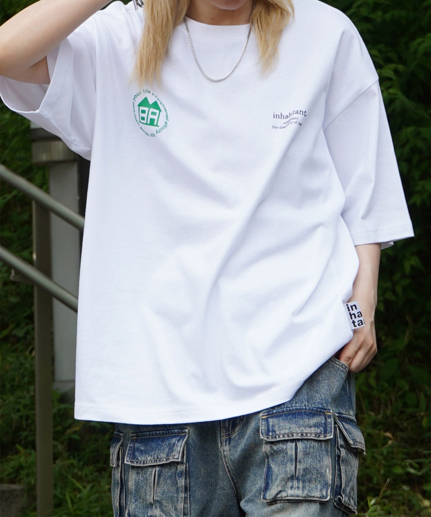 25SS【INHABITANT】ビッグシルエット バックプリント半袖Tシャツ