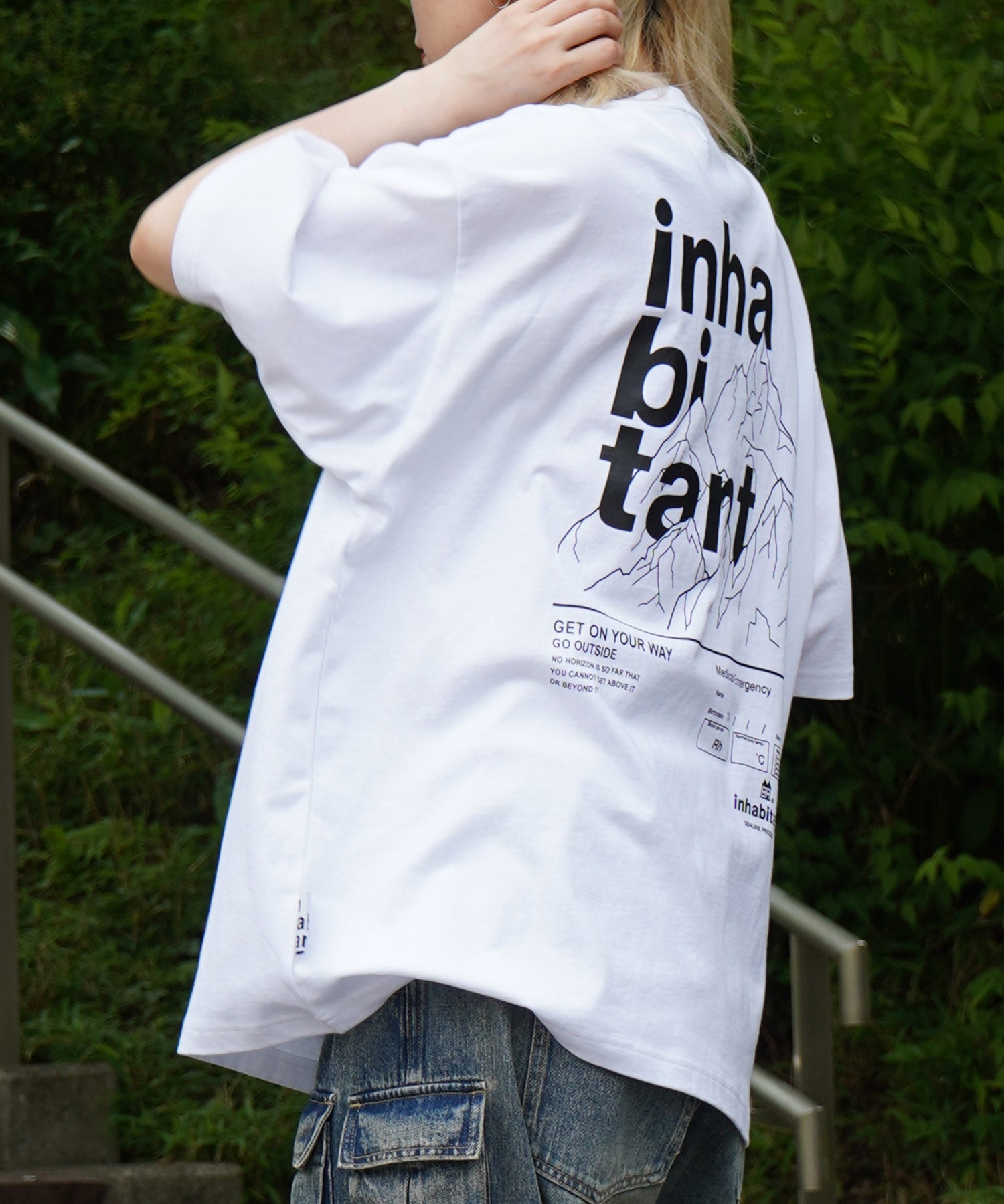 25SS【INHABITANT】ビッグシルエット バックプリント半袖Tシャツ