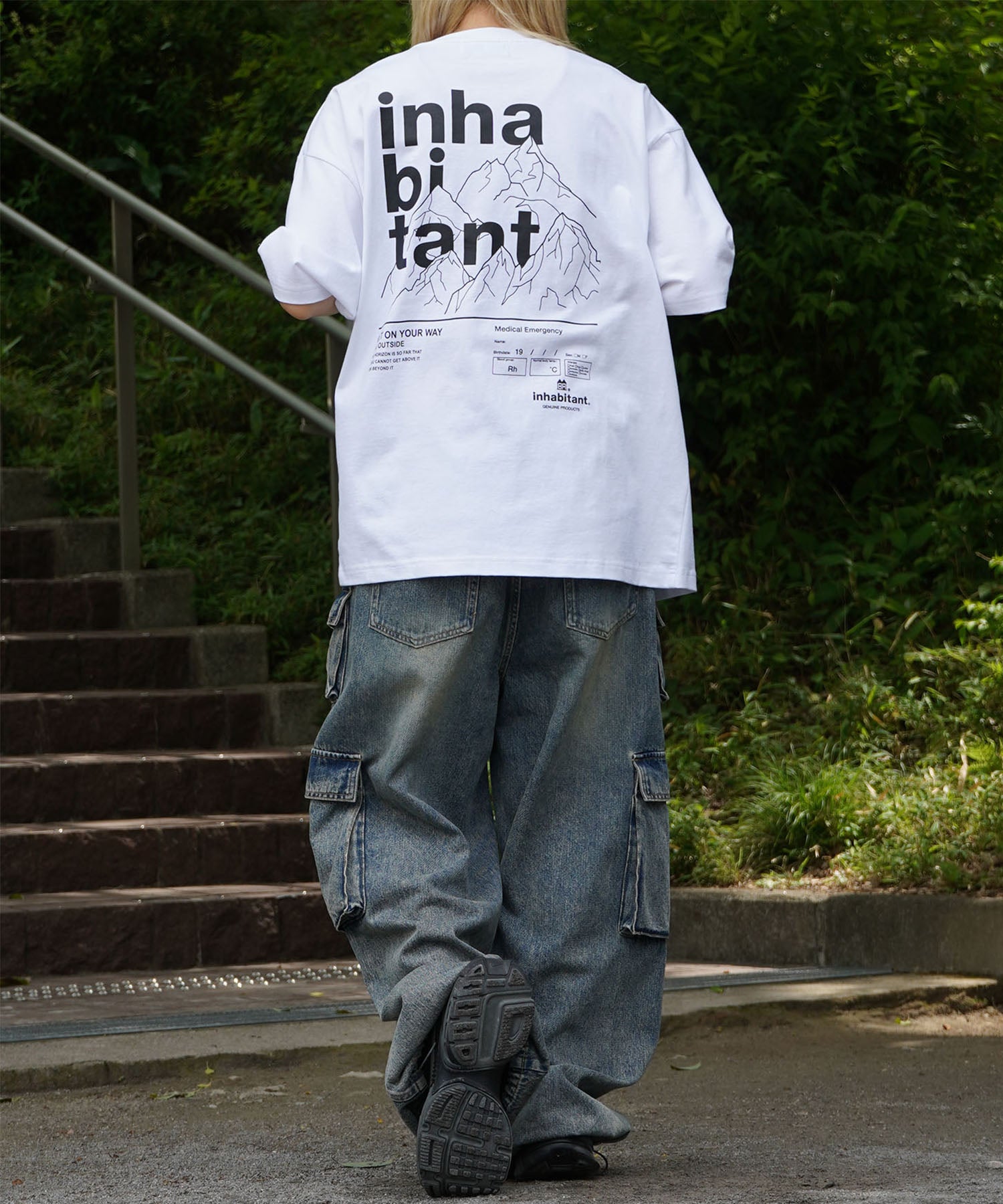 25SS【INHABITANT】ビッグシルエット バックプリント半袖Tシャツ
