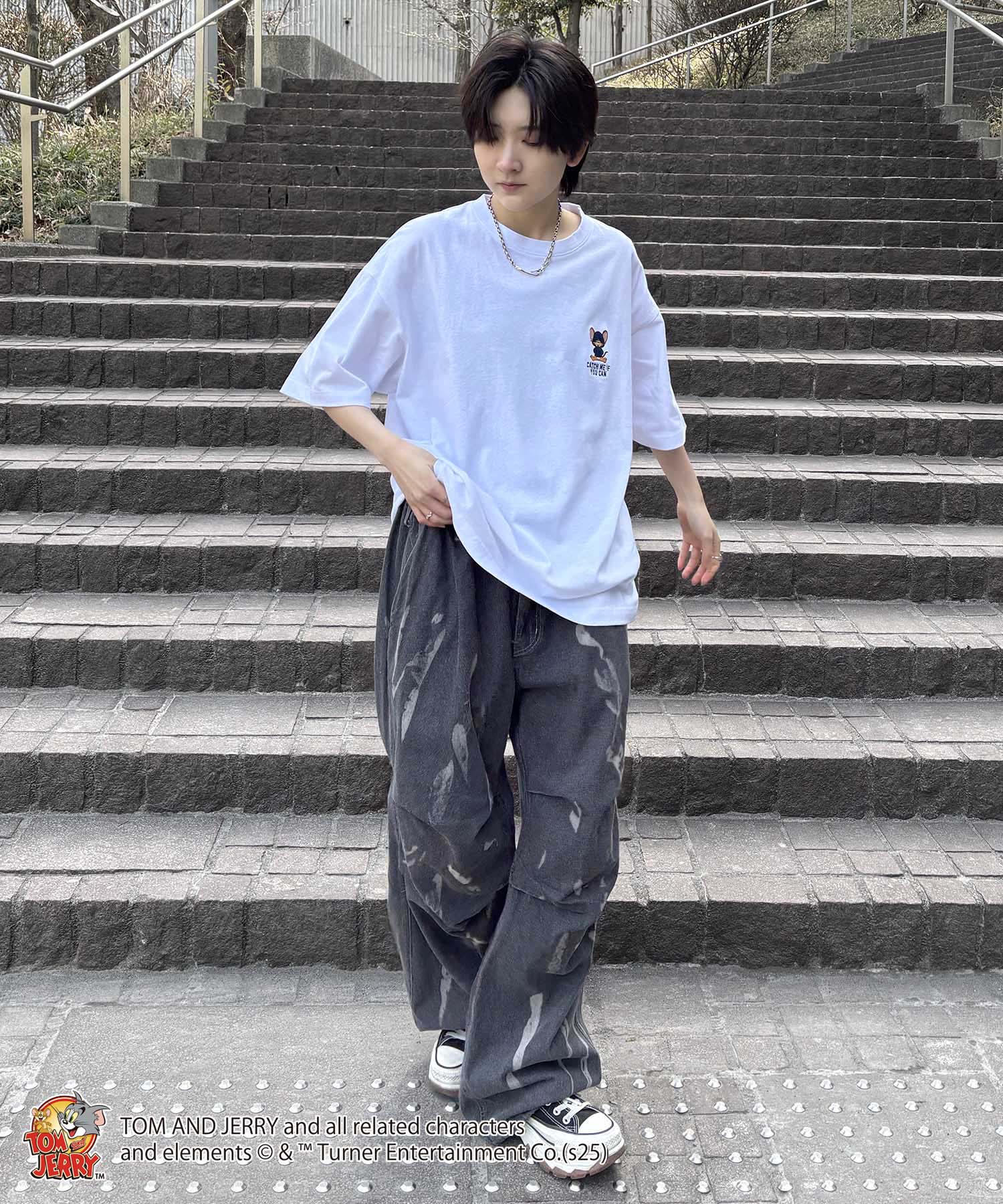 25SS【TOM&JERRY / トムとジェリー】ジェリー ビッグシルエットバックプリントTシャツ