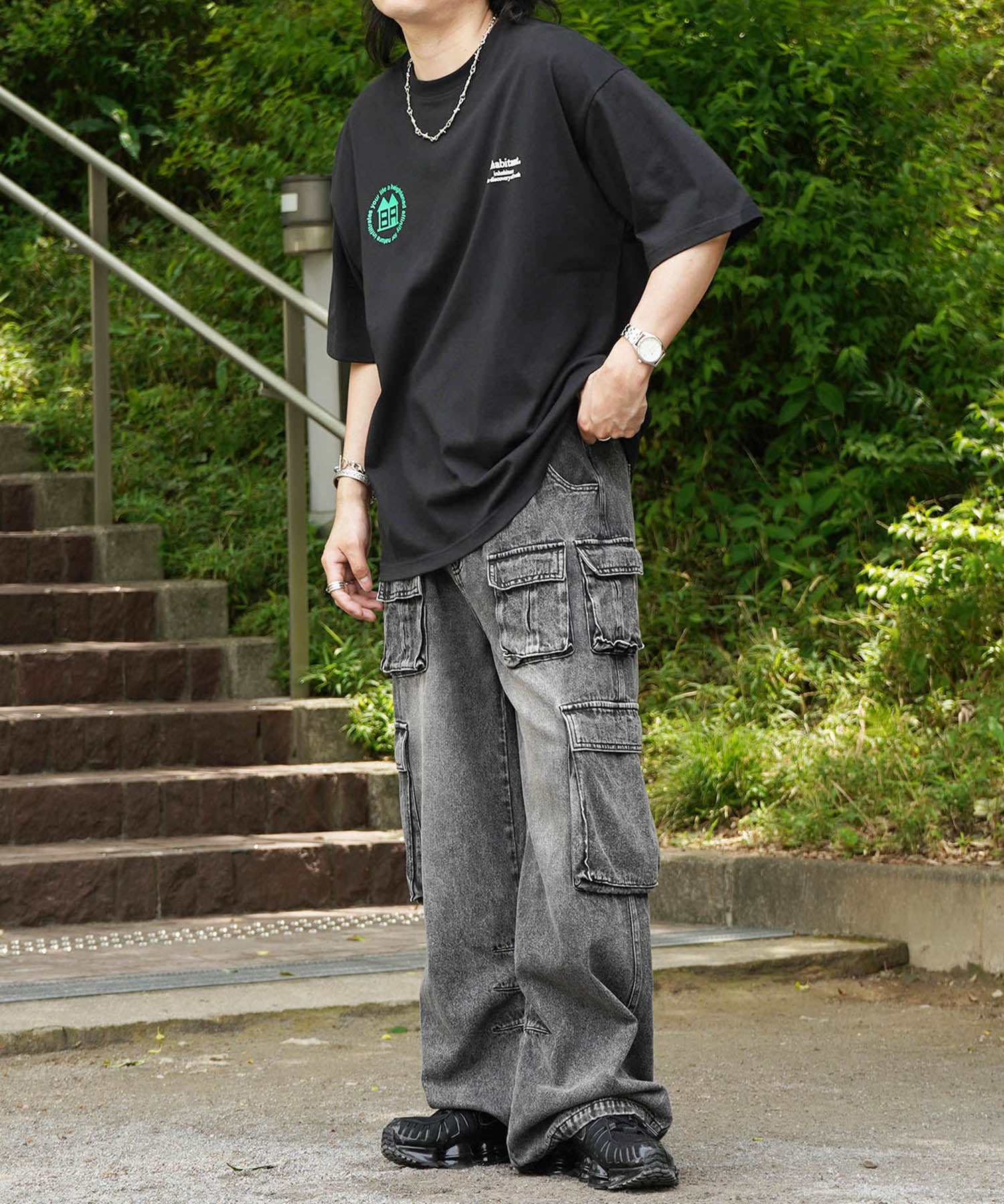 25SS【INHABITANT】ビッグシルエット バックプリント半袖Tシャツ