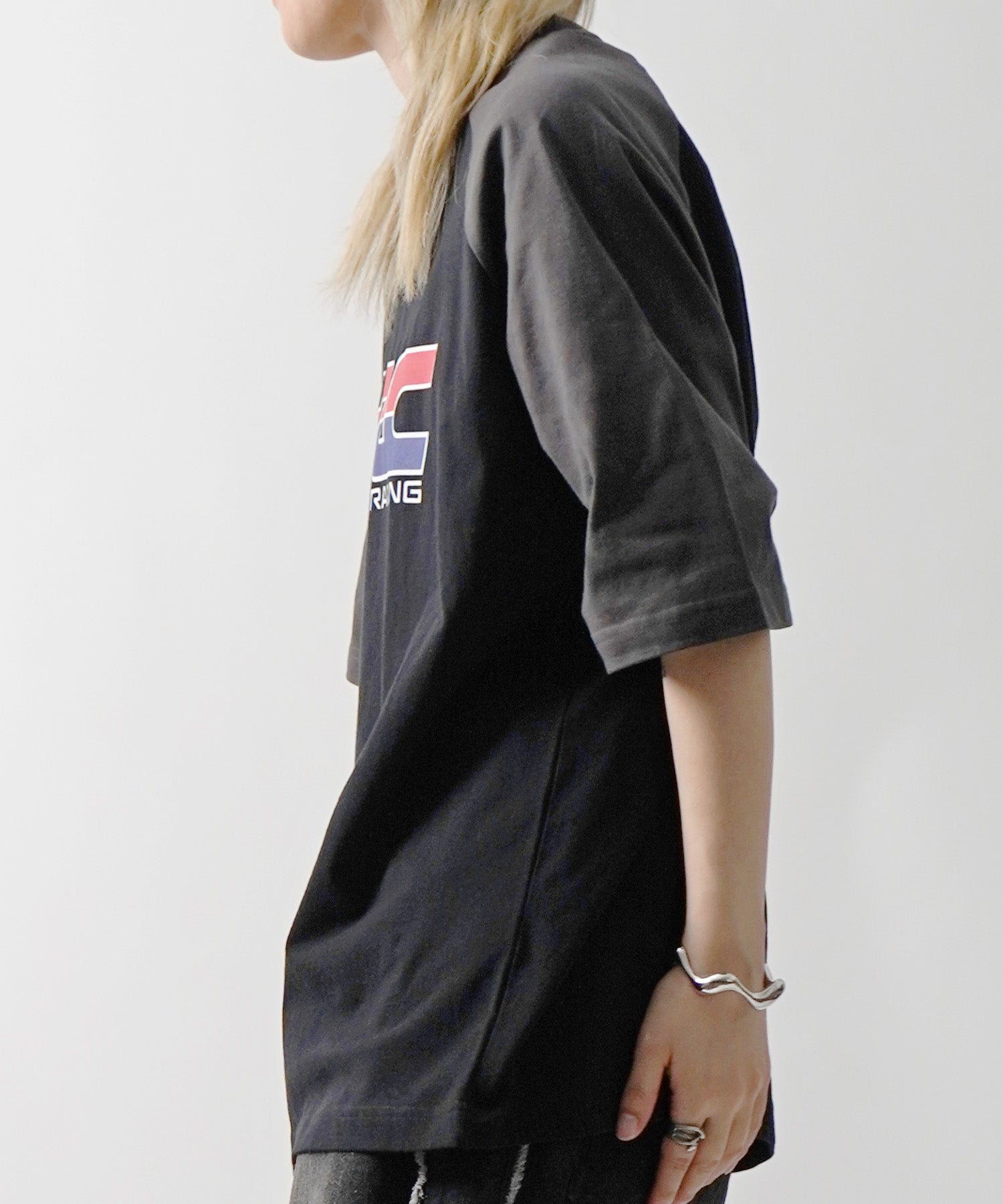 25SS【HONDA / ホンダ】フロントプリント ボックスシルエット ラグラン半袖Tシャツ