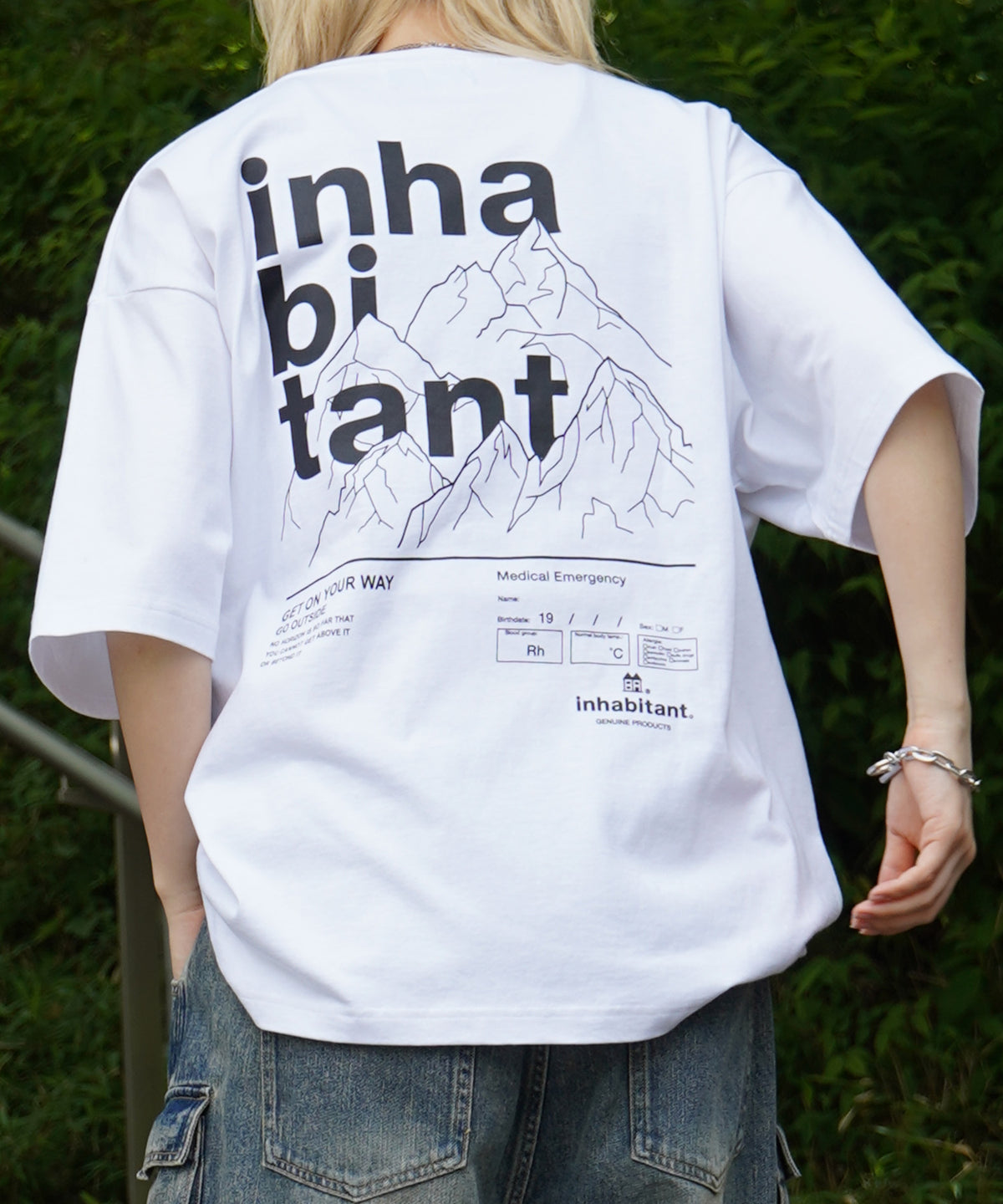 25SS【INHABITANT】ビッグシルエット バックプリント半袖Tシャツ