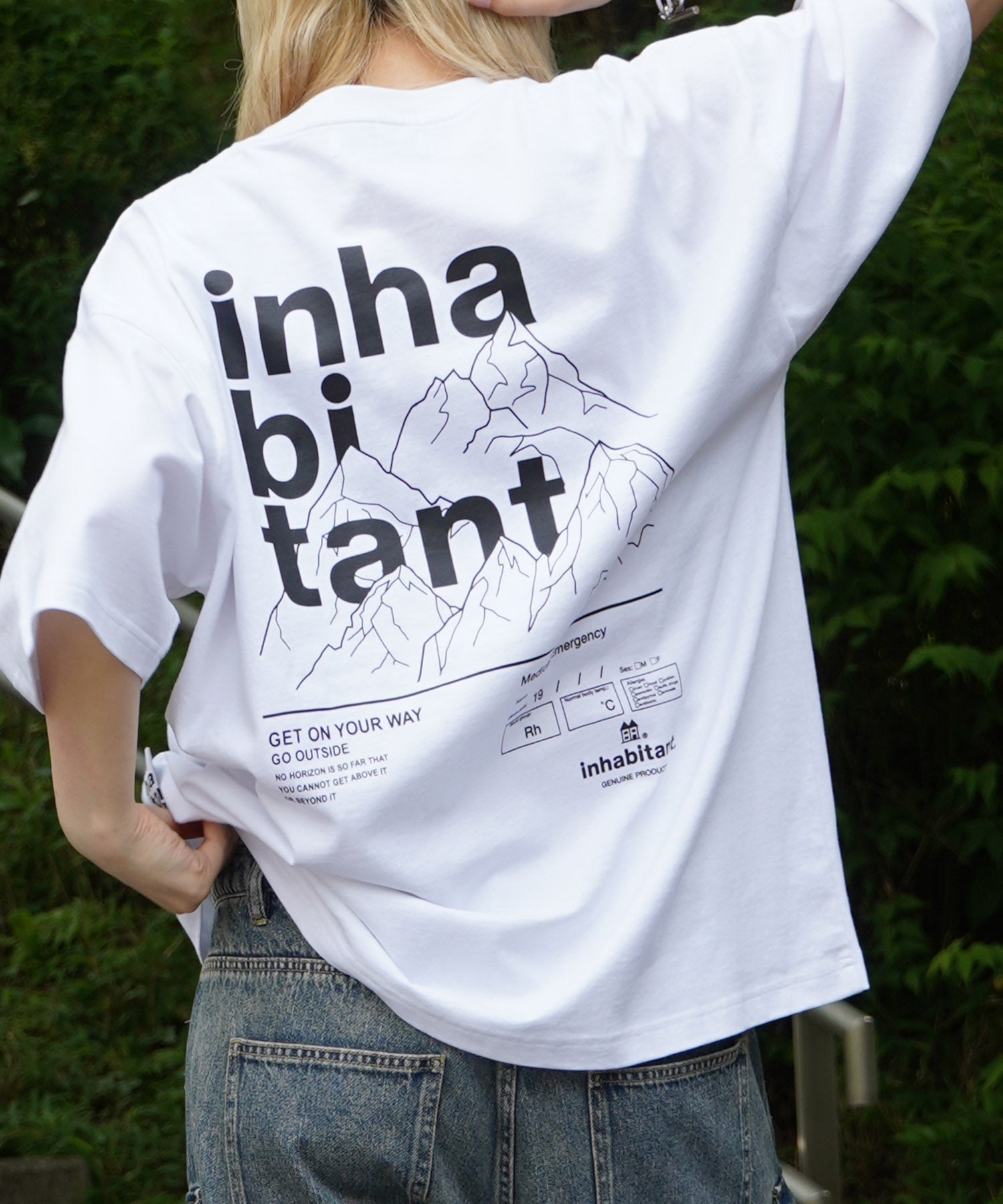 25SS【INHABITANT】ビッグシルエット バックプリント半袖Tシャツ