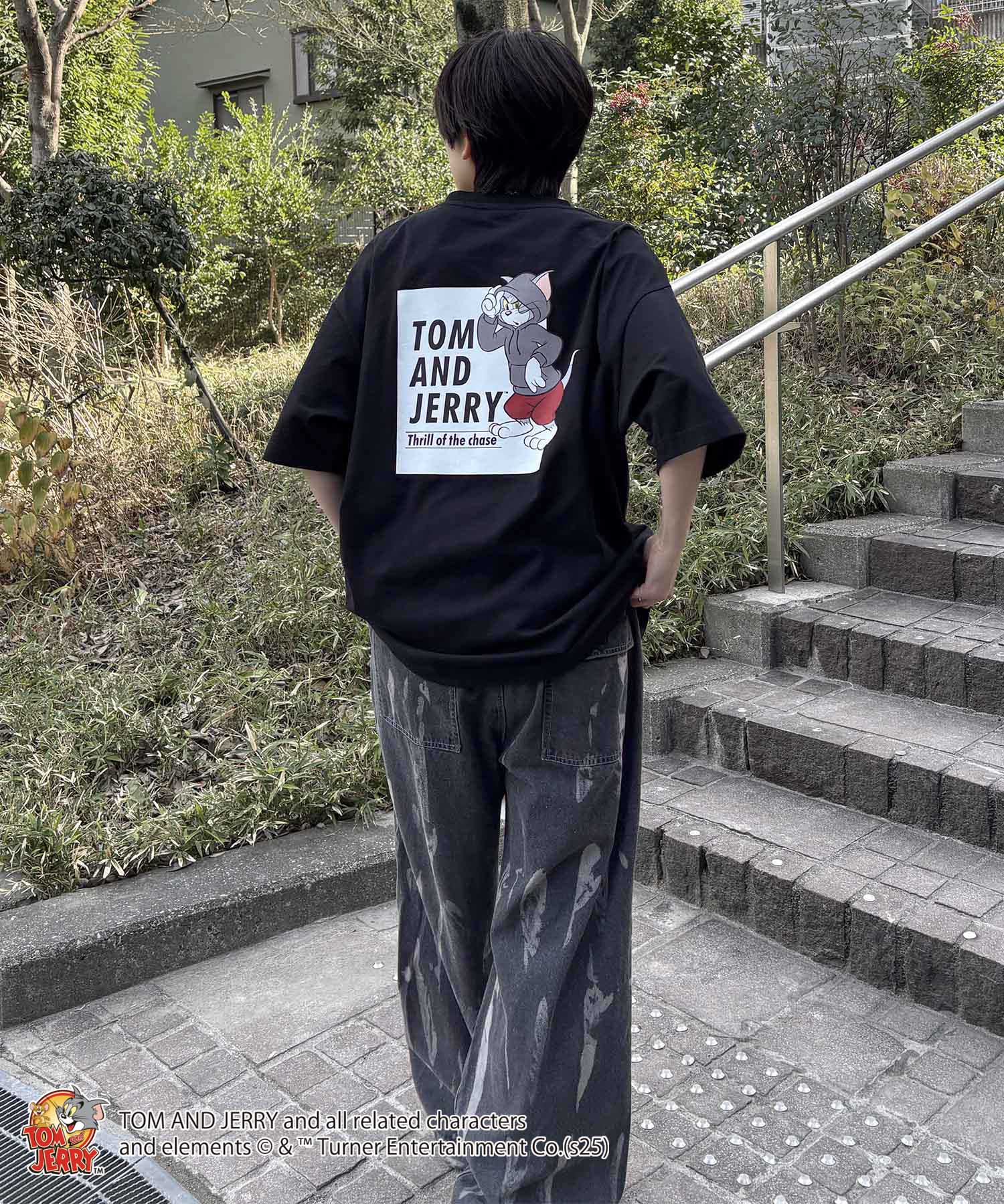 25SS【TOM&JERRY / トムとジェリー】トム ビッグシルエットバックプリントTシャツ