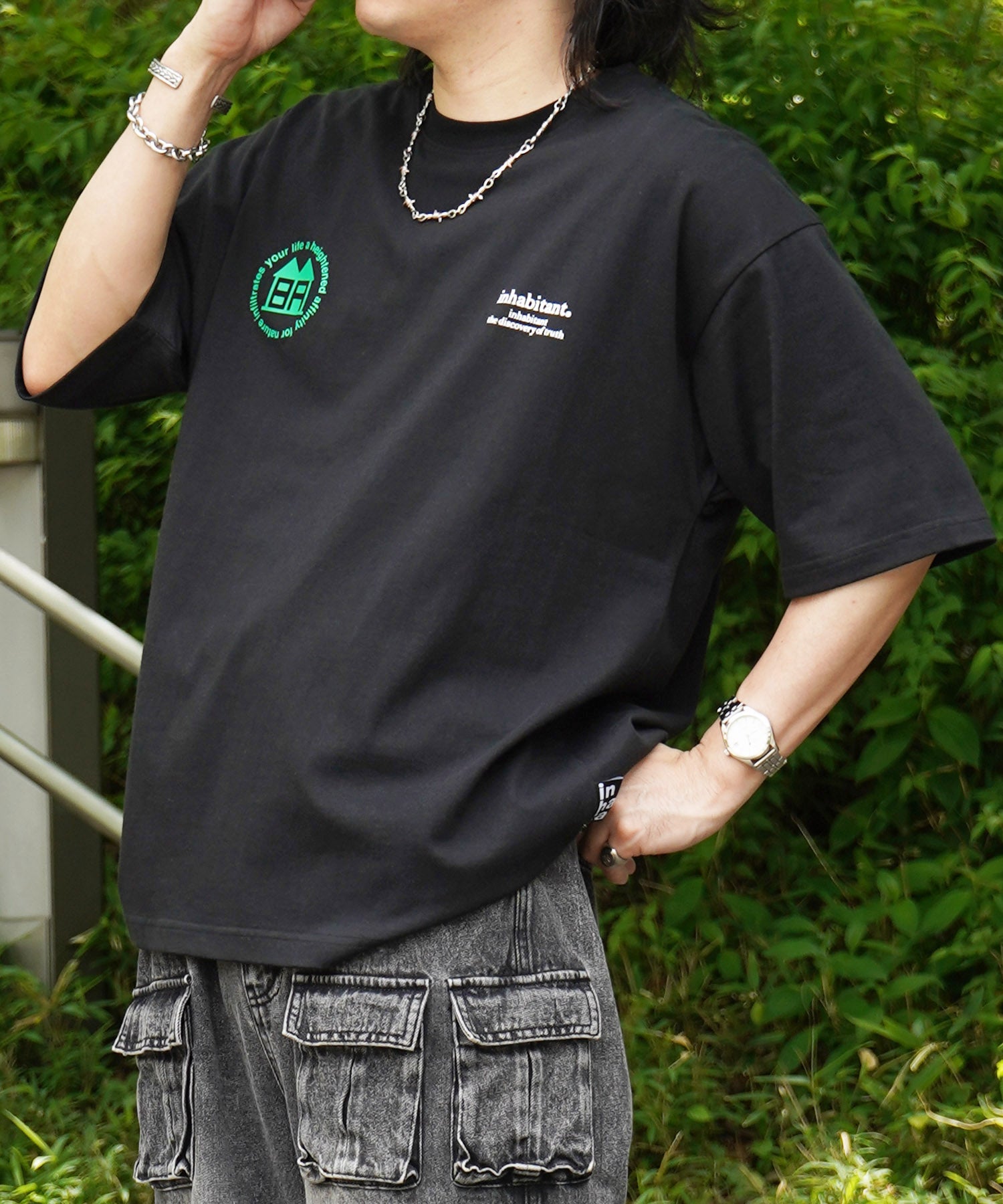 25SS【INHABITANT】ビッグシルエット バックプリント半袖Tシャツ