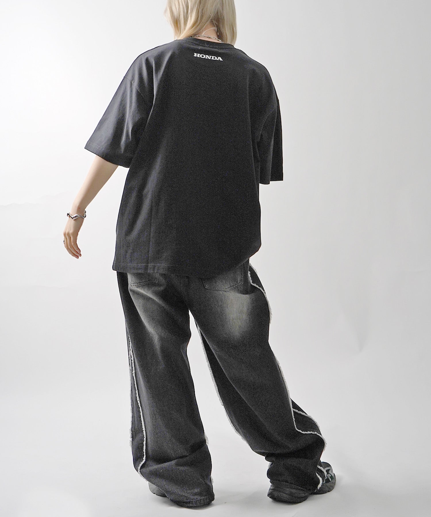 25SS【HONDA / ホンダ】ワンポイントプリント ボックスシルエット 半袖Tシャツ