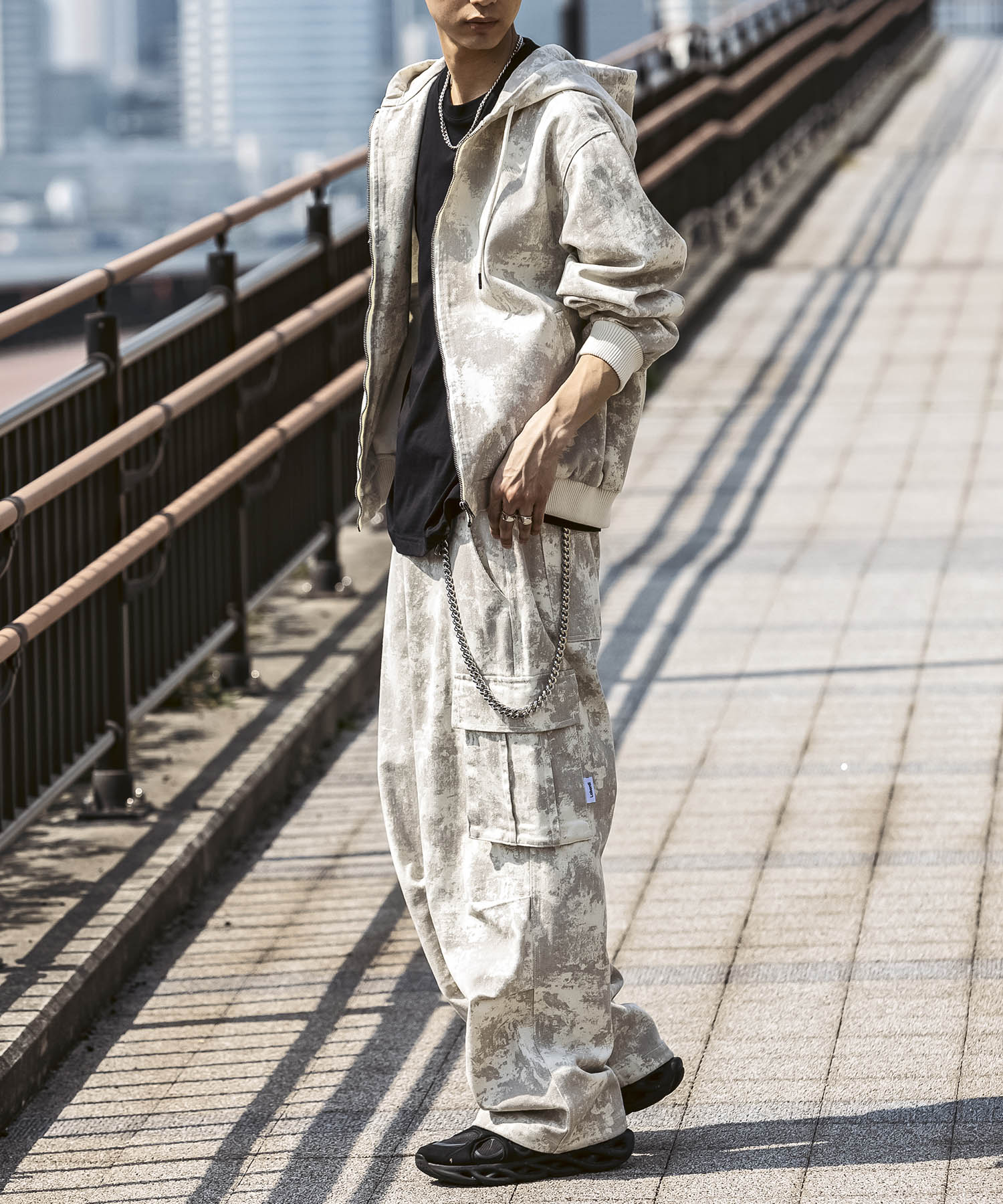 25SS【Labordi / ラボード】ツリーカモ柄 リアルツリー オーバーサイズ ミリタリーワイドカーゴパンツ