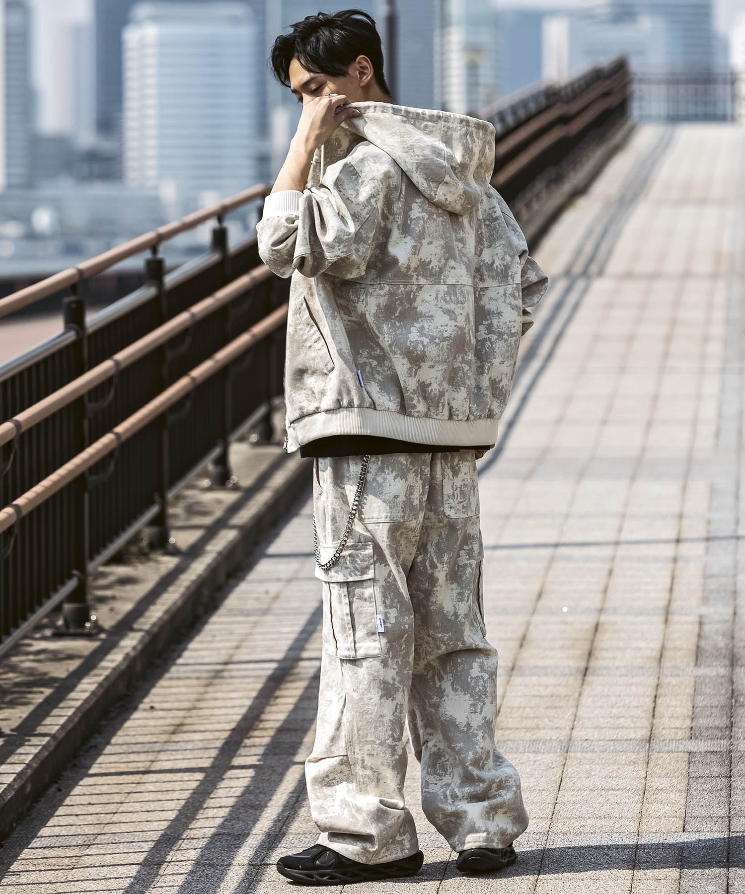25SS【Labordi / ラボード】ツリーカモ柄 リアルツリー オーバーサイズ ミリタリーワイドカーゴパンツ