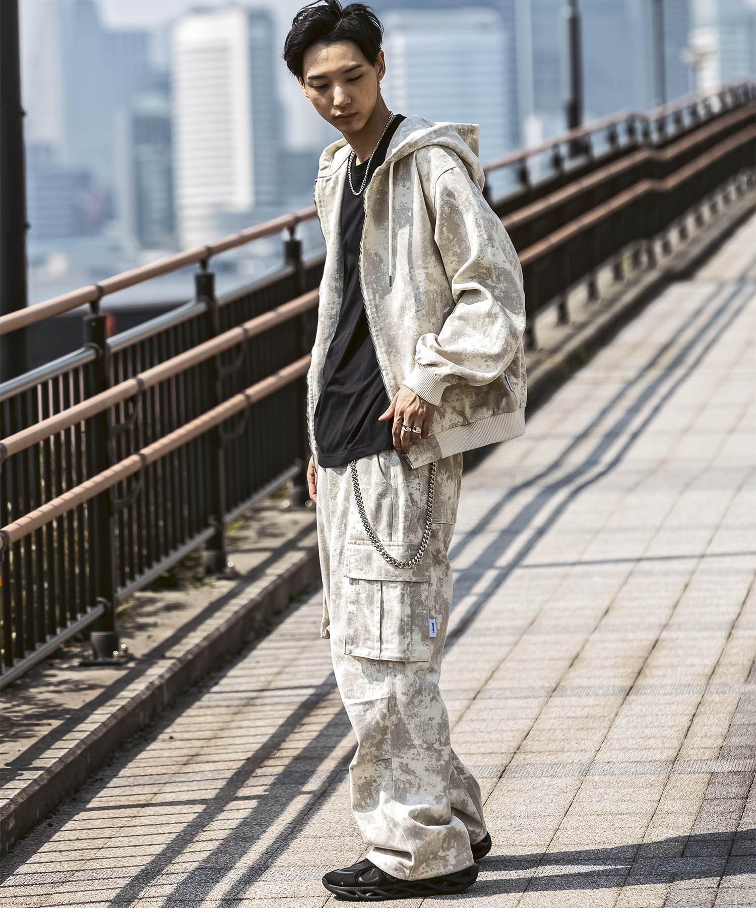 25SS【Labordi / ラボード】ツリーカモ柄 リアルツリー オーバーサイズ ミリタリーワイドカーゴパンツ