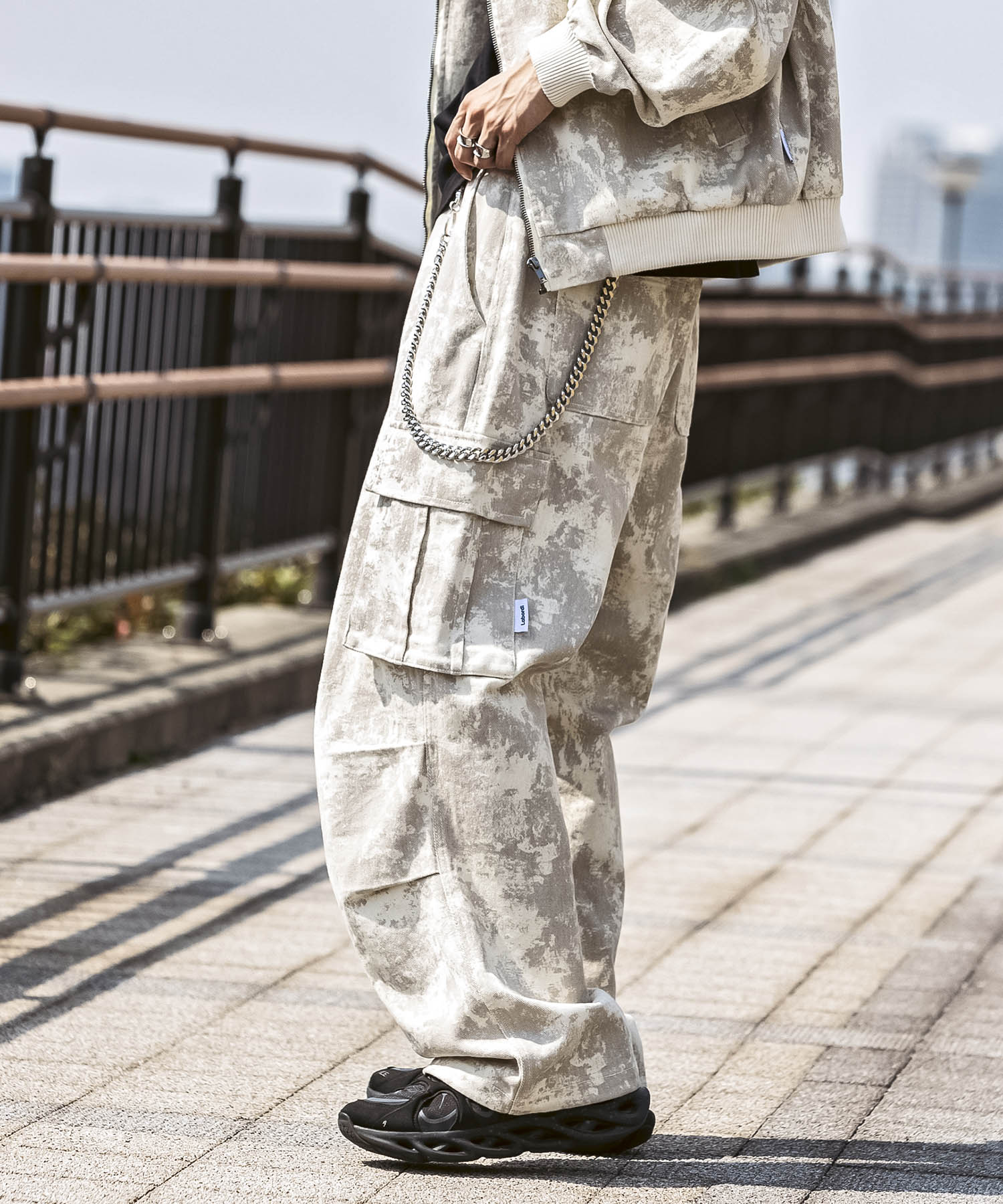 25SS【Labordi / ラボード】ツリーカモ柄 リアルツリー オーバーサイズ ミリタリーワイドカーゴパンツ