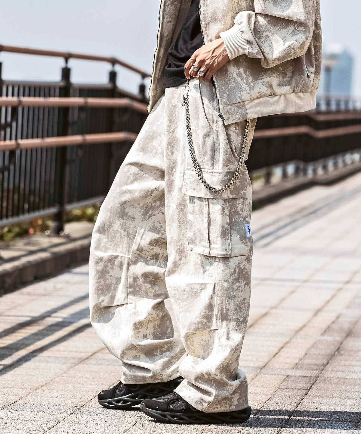 25SS【Labordi / ラボード】ツリーカモ柄 リアルツリー オーバーサイズ ミリタリーワイドカーゴパンツ