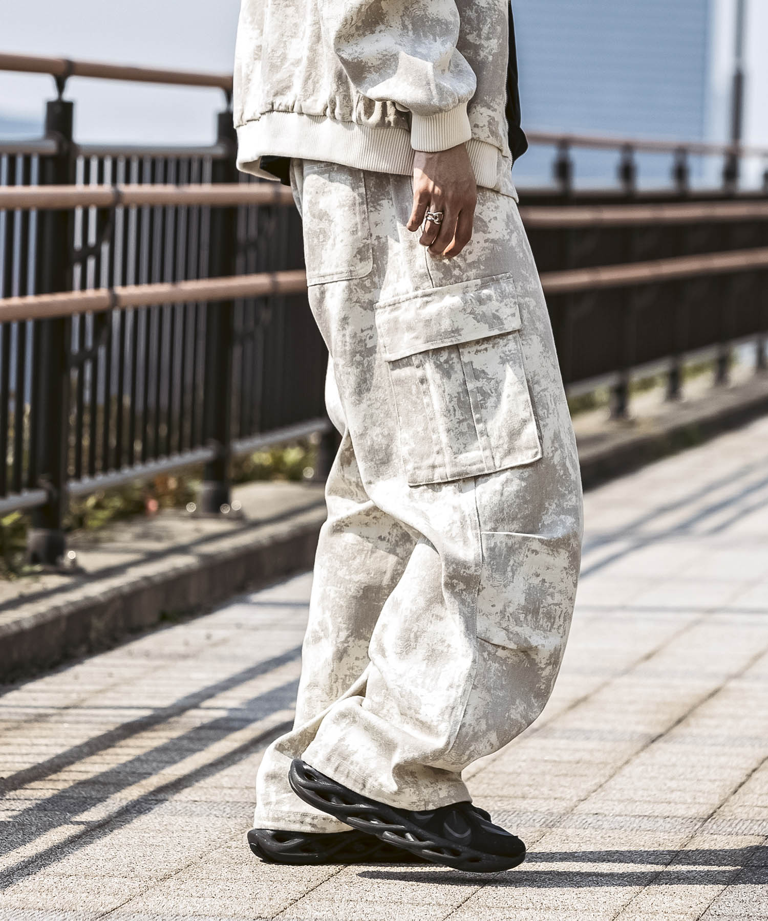 25SS【Labordi / ラボード】ツリーカモ柄 リアルツリー オーバーサイズ ミリタリーワイドカーゴパンツ