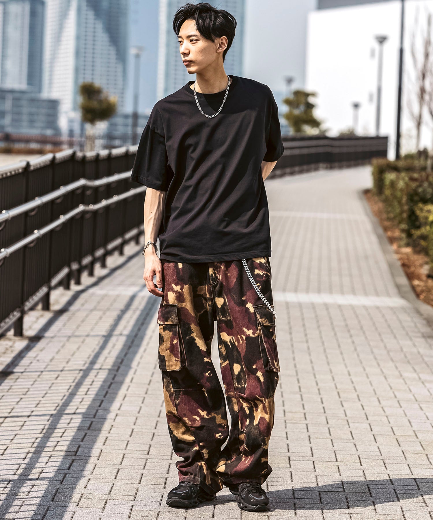 25SS【Labordi / ラボード】ツリーカモ柄 リアルツリー オーバーサイズ ミリタリーワイドカーゴパンツ