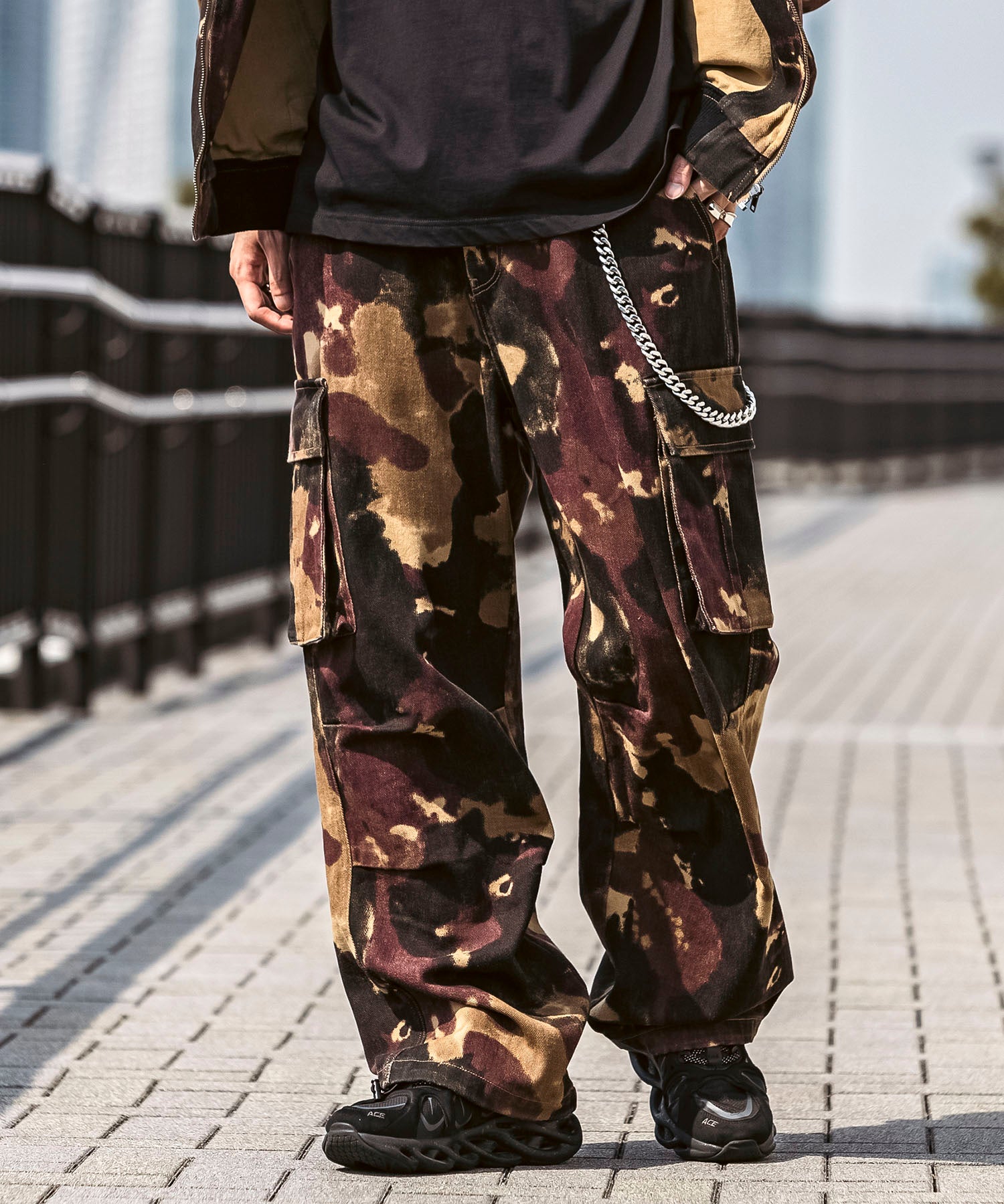 25SS【Labordi / ラボード】ツリーカモ柄 リアルツリー オーバーサイズ ミリタリーワイドカーゴパンツ