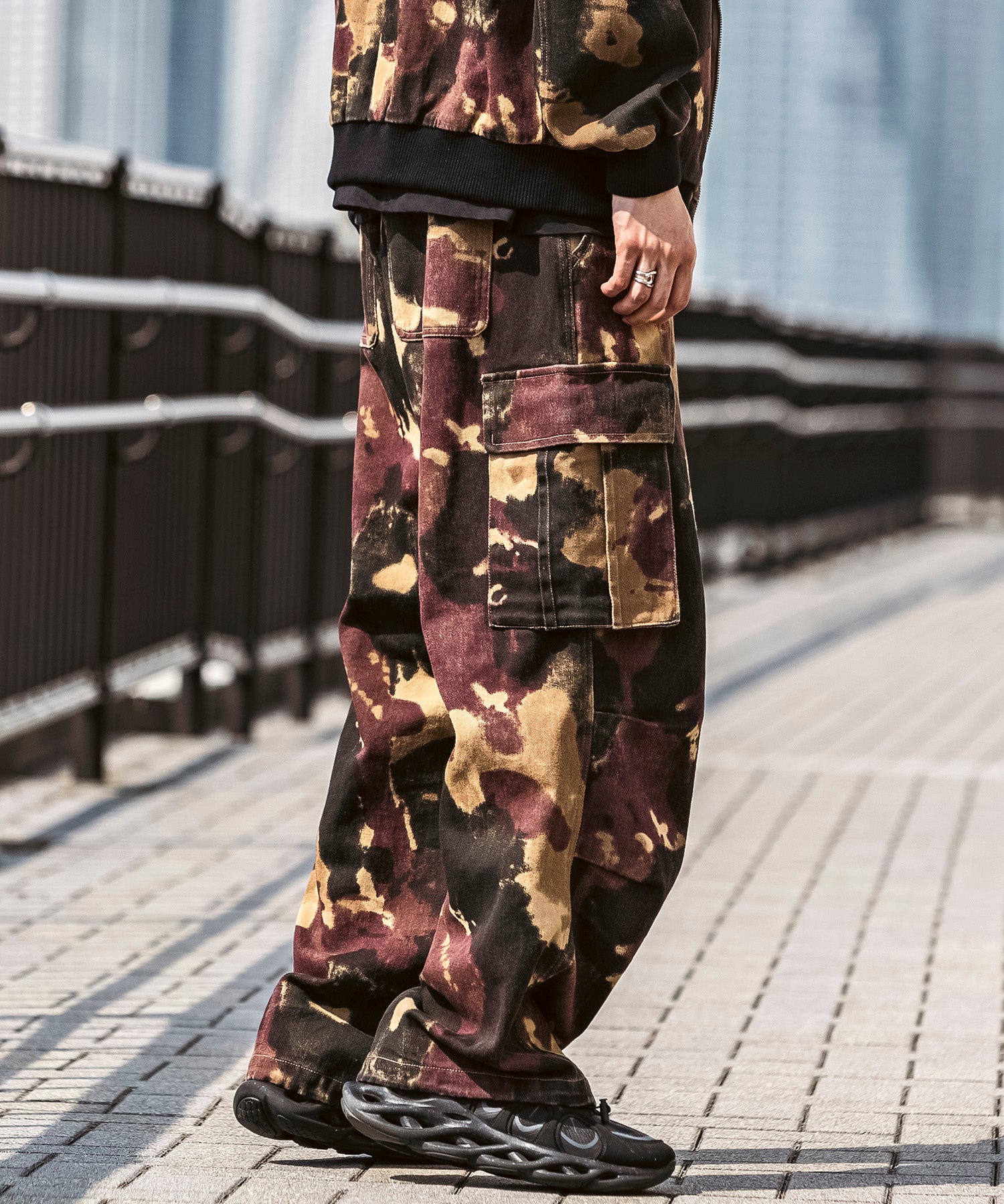 25SS【Labordi / ラボード】ツリーカモ柄 リアルツリー オーバーサイズ ミリタリーワイドカーゴパンツ