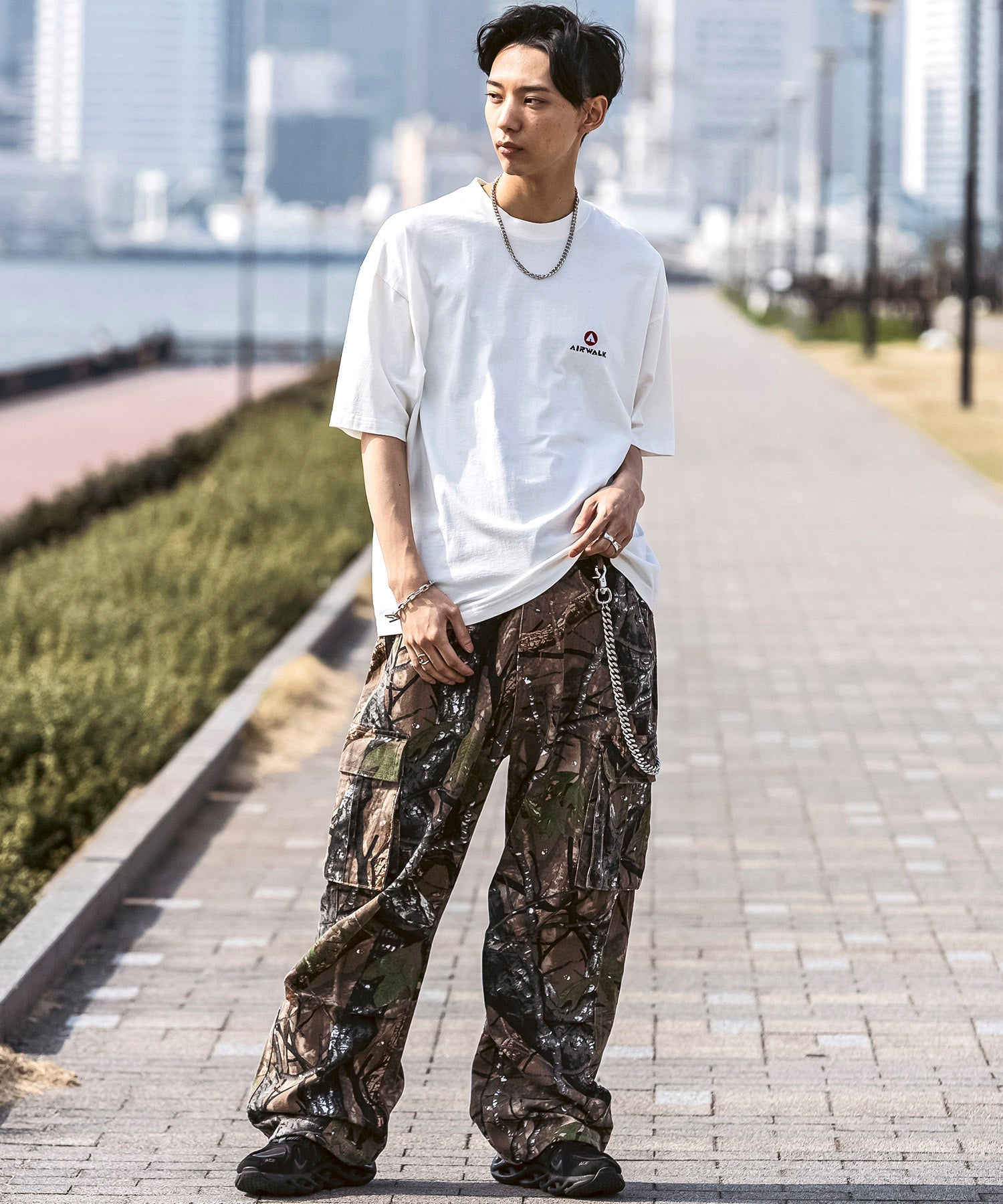25SS【Labordi / ラボード】ツリーカモ柄 リアルツリー オーバーサイズ ミリタリーワイドカーゴパンツ
