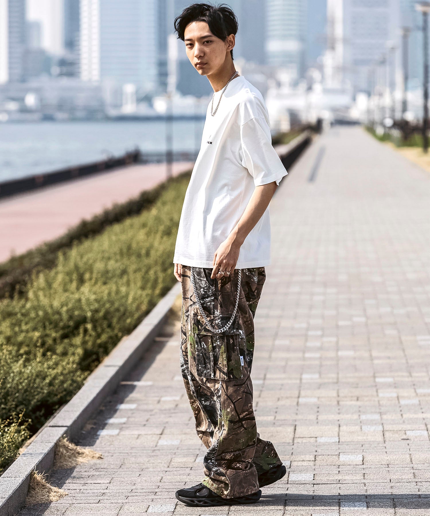 25SS【Labordi / ラボード】ツリーカモ柄 リアルツリー オーバーサイズ ミリタリーワイドカーゴパンツ
