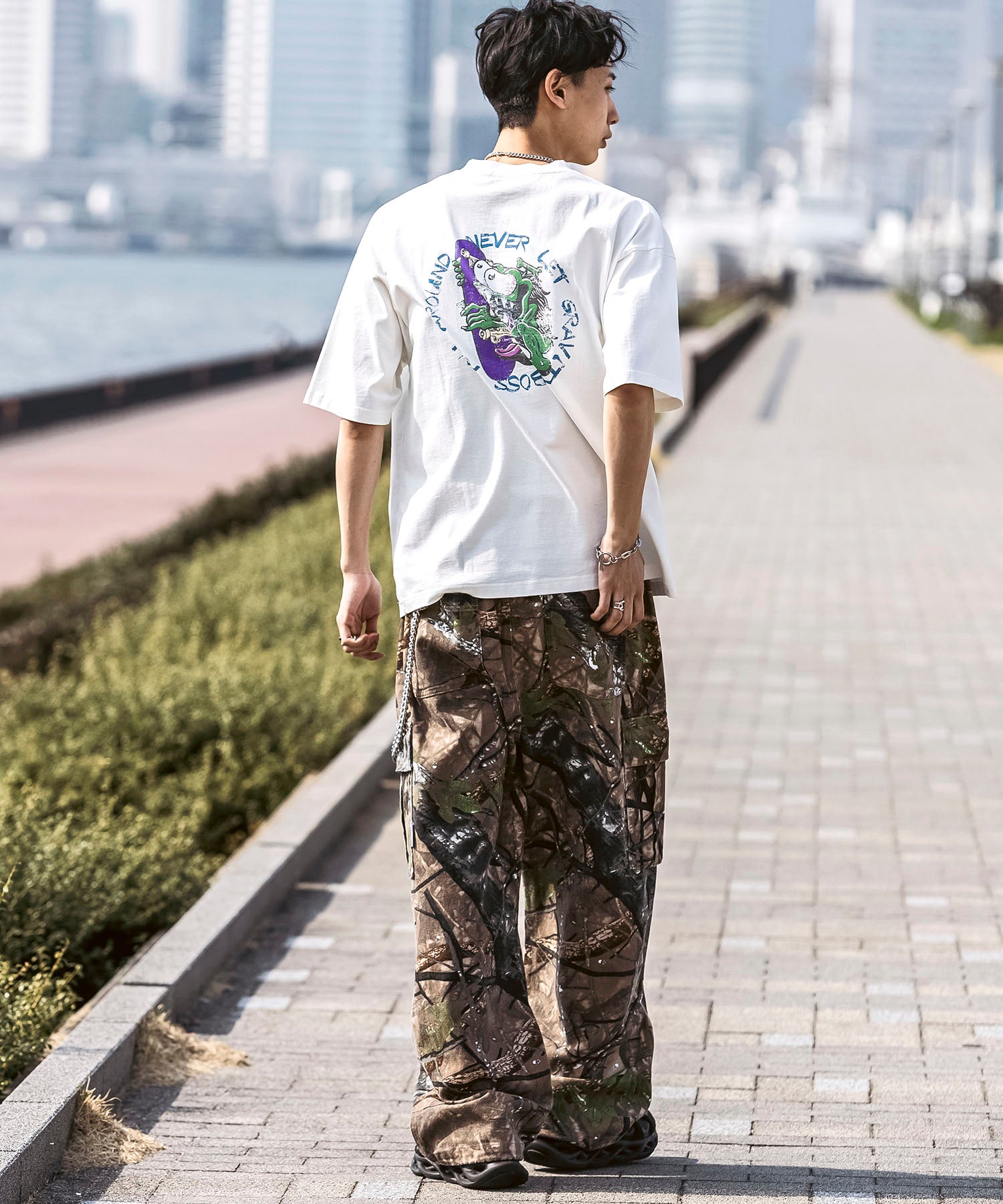 25SS【Labordi / ラボード】ツリーカモ柄 リアルツリー オーバーサイズ ミリタリーワイドカーゴパンツ