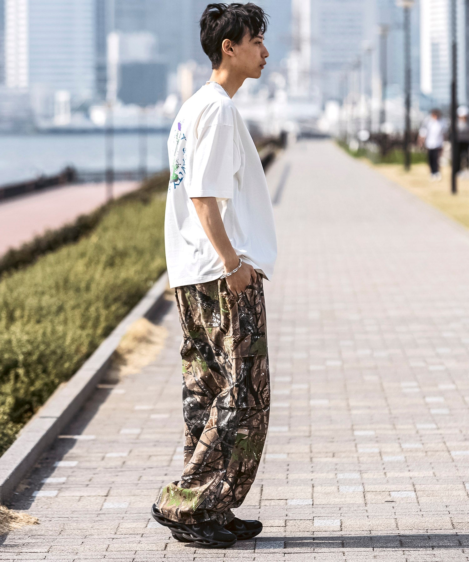 25SS【Labordi / ラボード】ツリーカモ柄 リアルツリー オーバーサイズ ミリタリーワイドカーゴパンツ