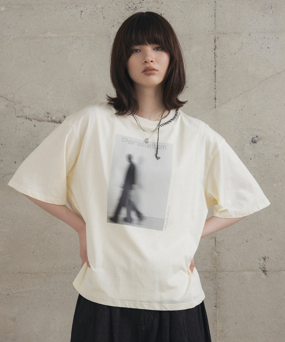 Neck Stitch Photo Graphic T-Shirt / ネックステッチ 写真グラフィックTシャツ