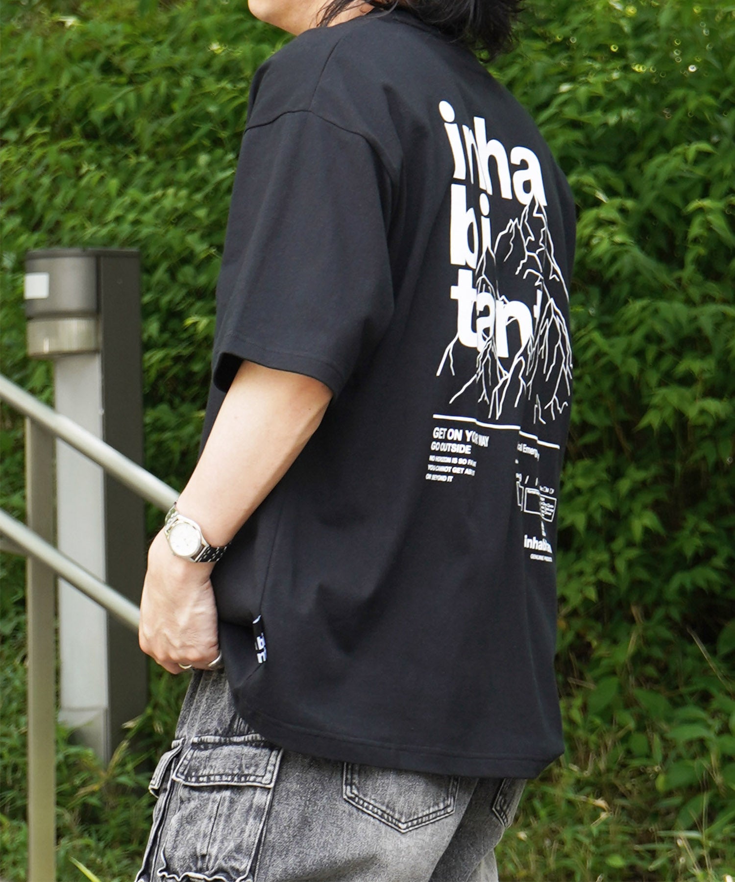 25SS【INHABITANT】ビッグシルエット バックプリント半袖Tシャツ