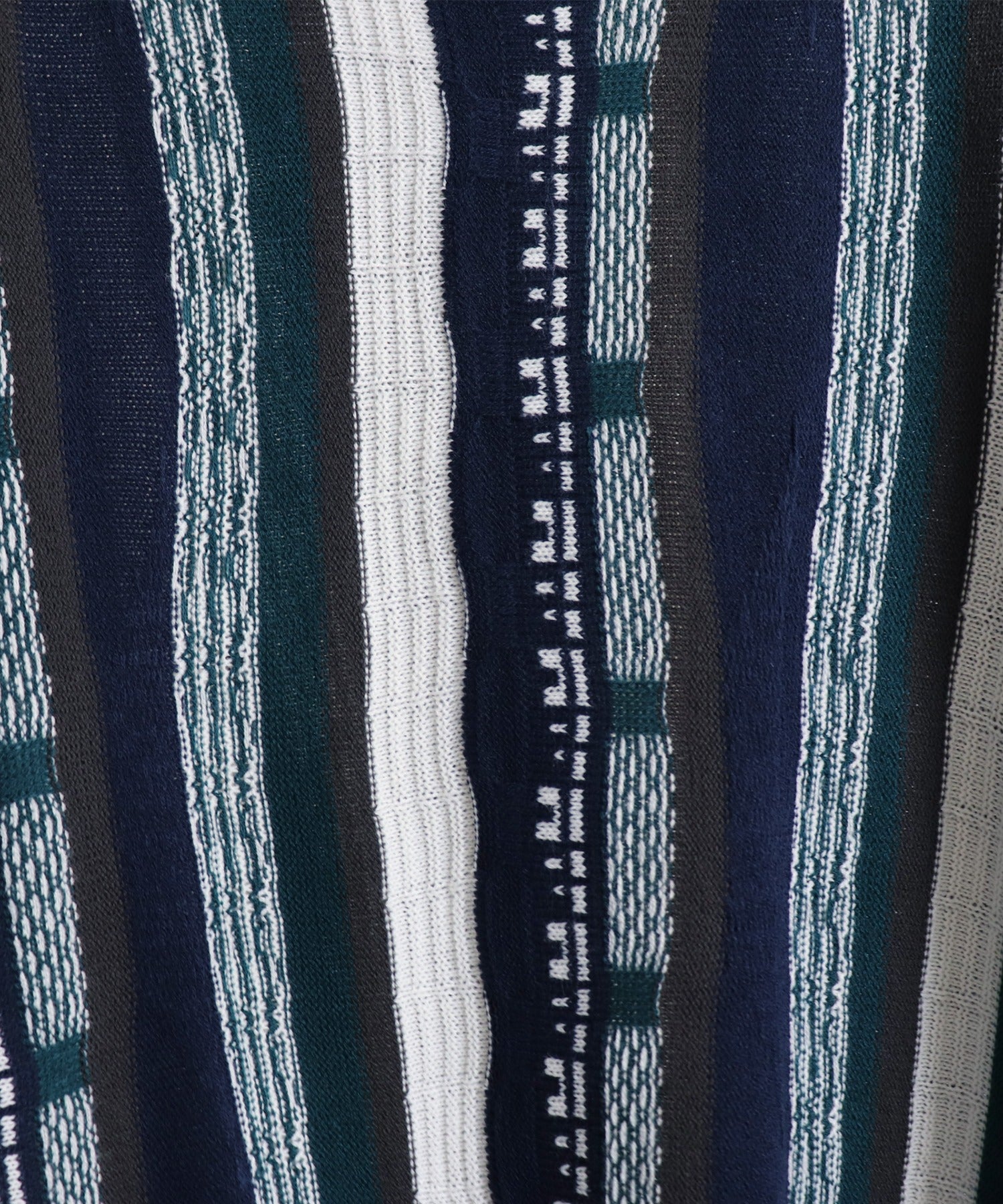 ヴィンテージライク レトロジャガードストライプ柄 3Dニット ビッグシルエット ニットベスト