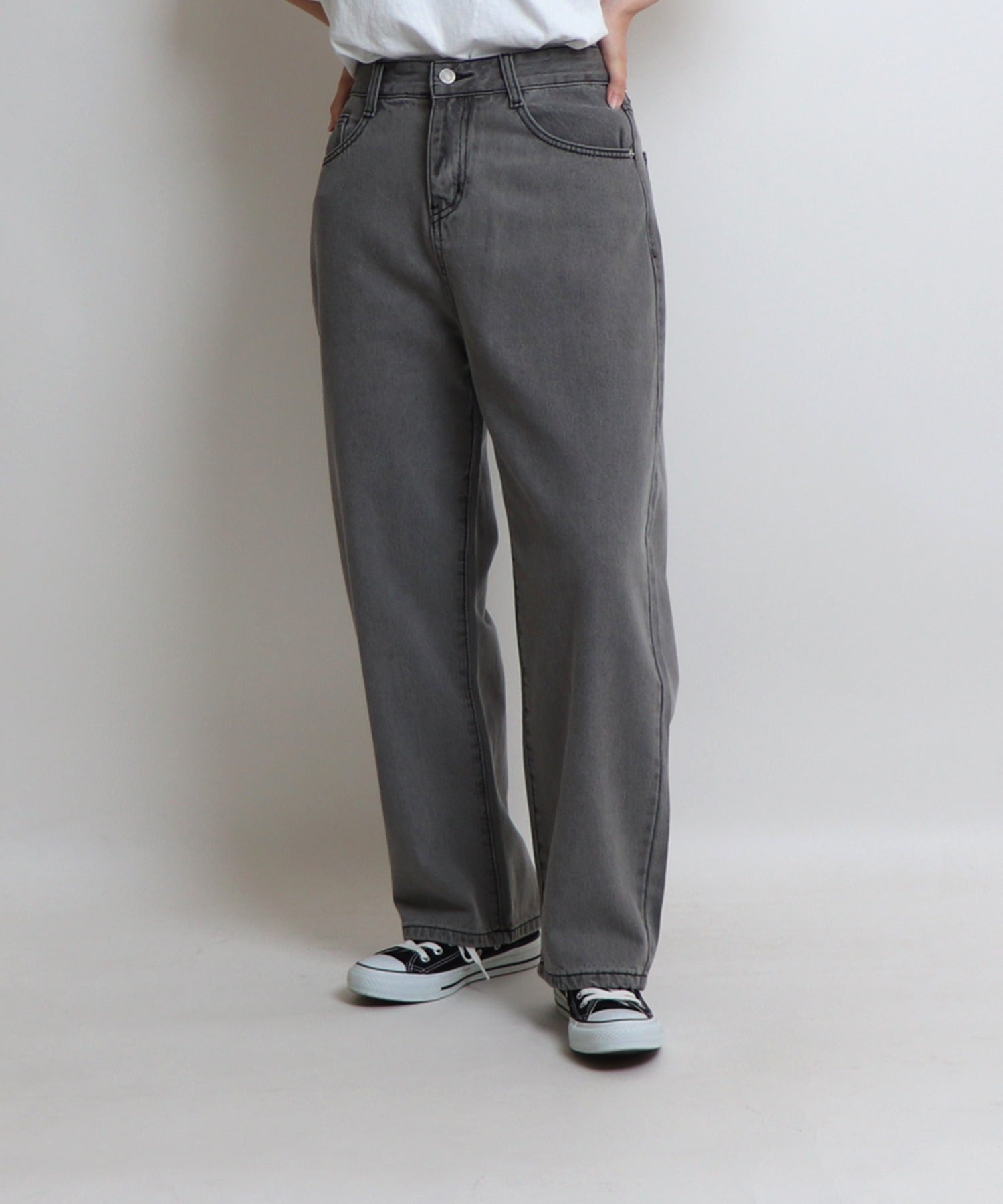 ベーシックストレートデニムパンツ