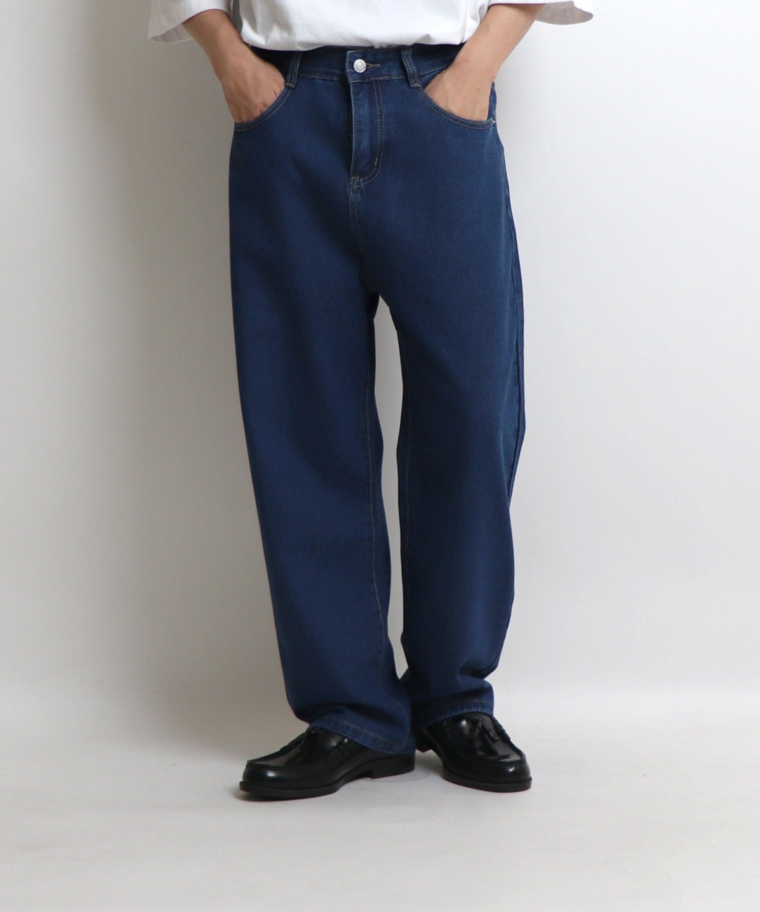 ベーシックストレートデニムパンツ