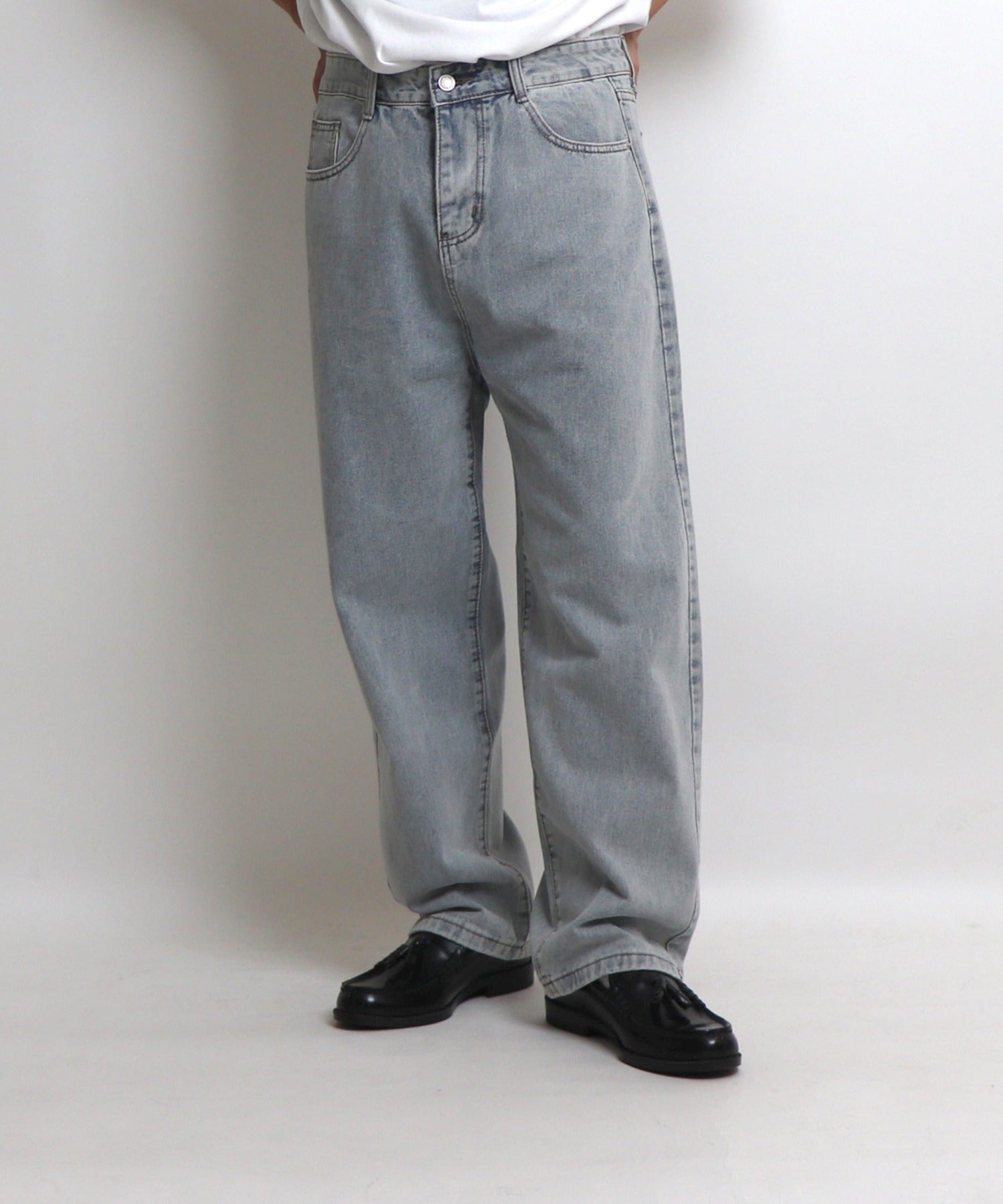 ベーシックストレートデニムパンツ